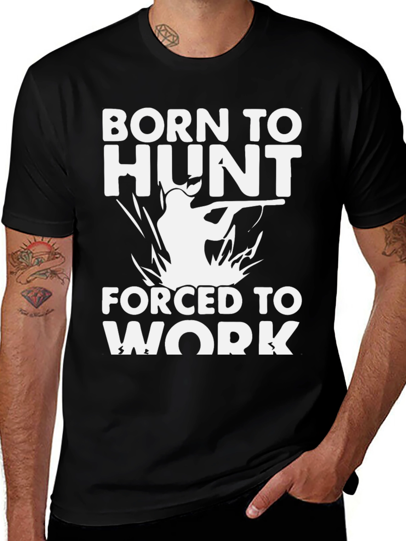 Variant 14 of Born to Hunt T-Shirt - Hunter Gift