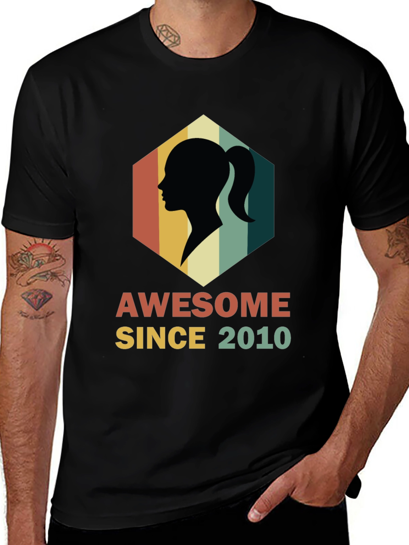 Variant 23 of Awesome Since 2010 Retro T-Shirt