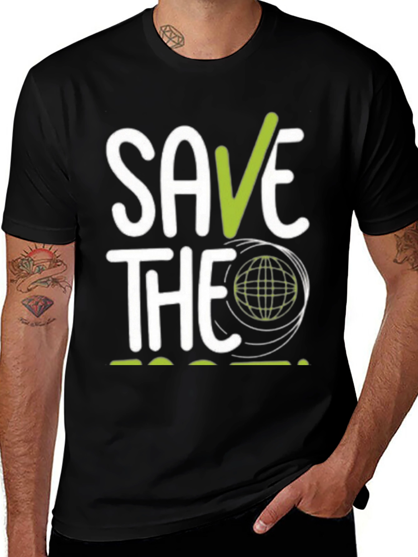 Variant 22 of Save the Planet Graphic T-Shirt - Eco-Friendly Design