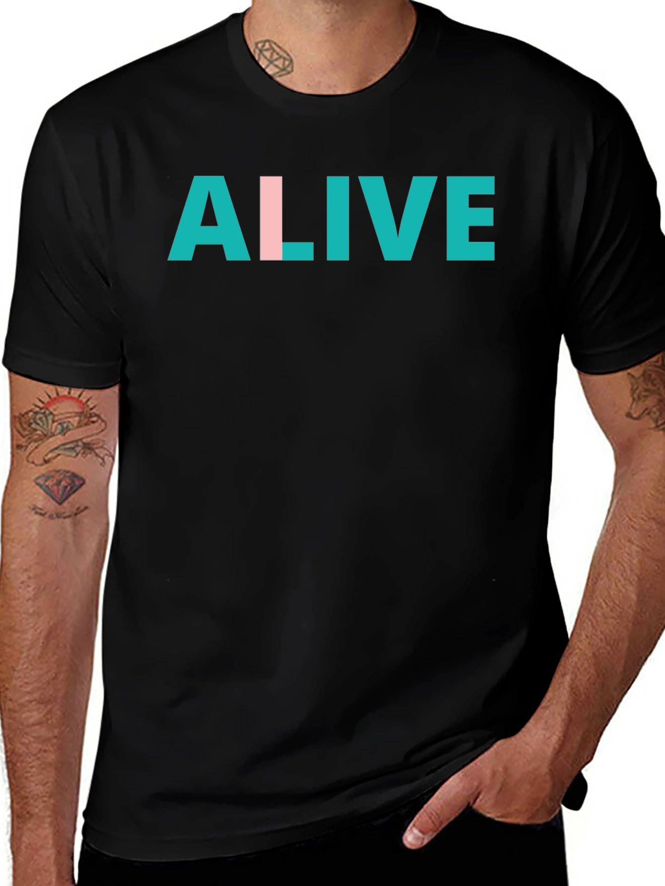 Variant 17 of Alive Graphic T-Shirt - Trendy Casual Tee