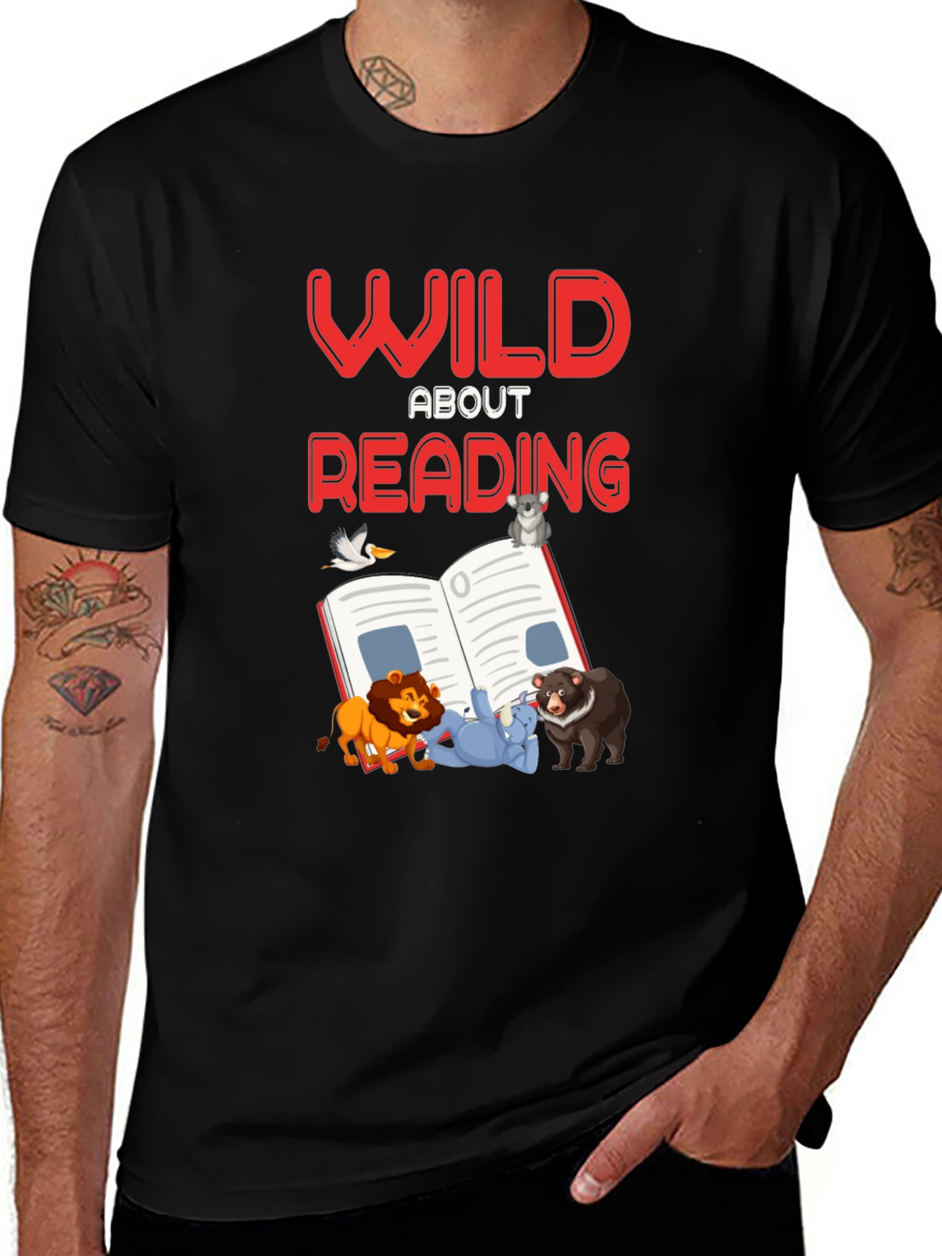 Variant 9 of Wild About Reading T-Shirt