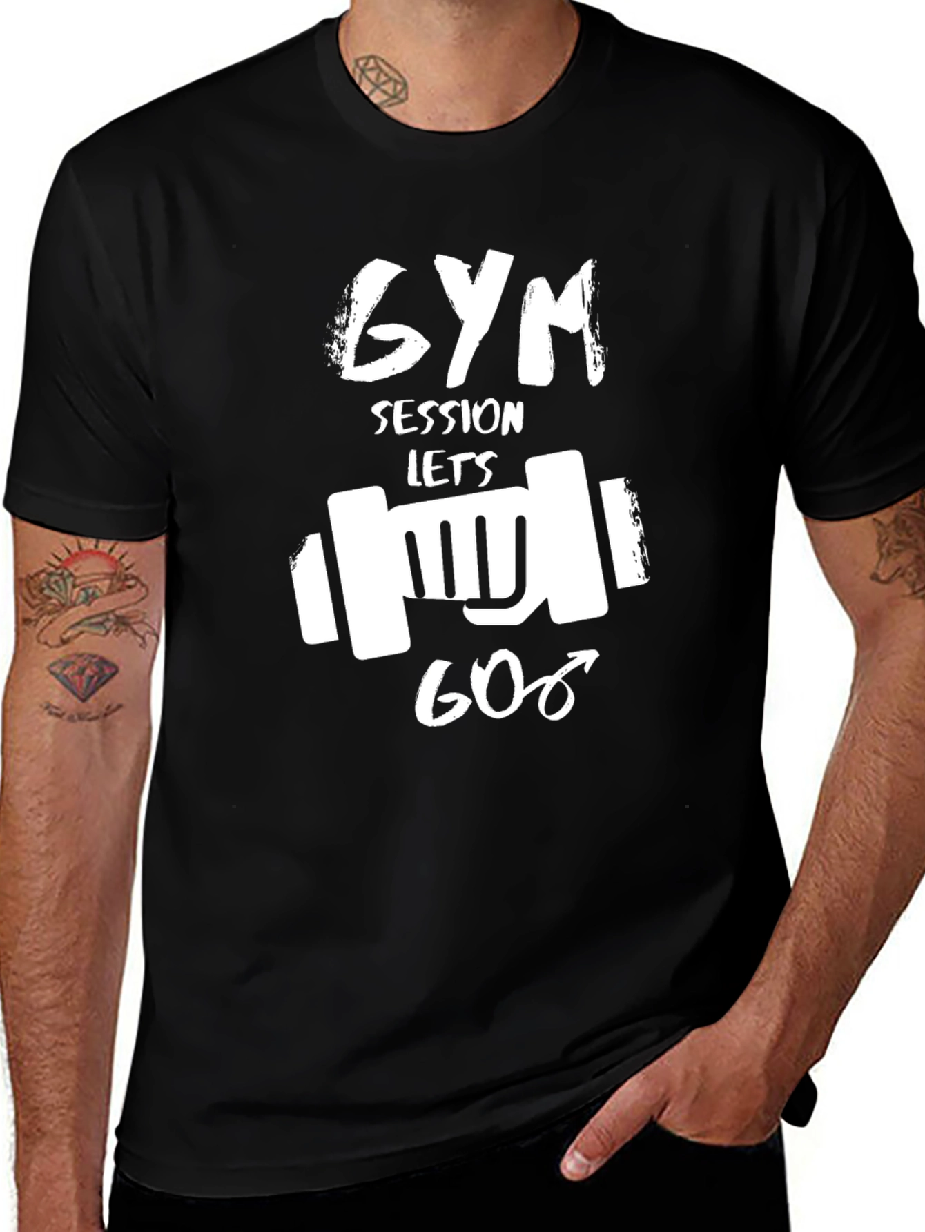 Variant 15 of Gym Session Let's Go Workout Shirt - Black