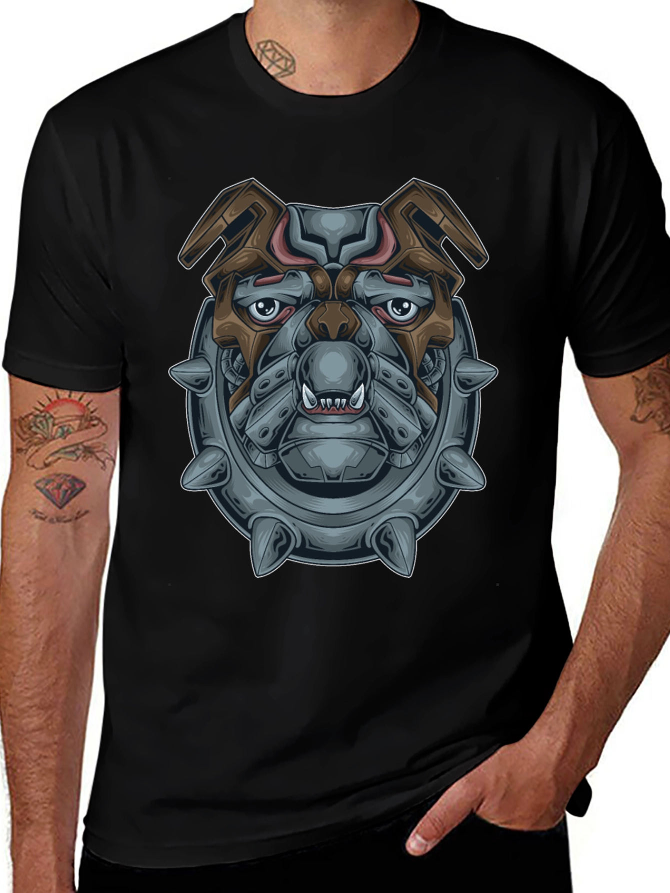 Variant 16 of Cyberpunk Bulldog Graphic T-Shirt