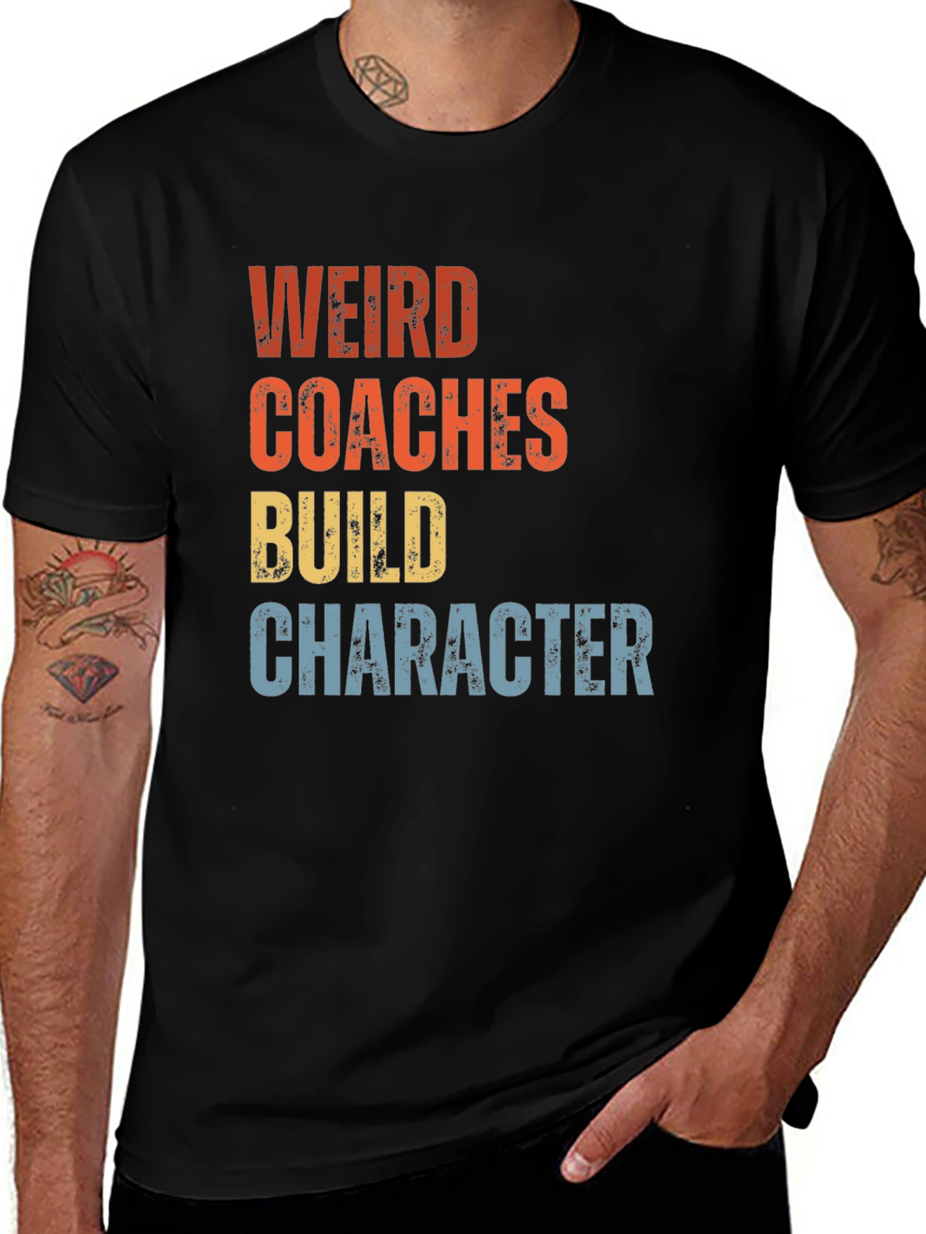 Variant 19 of Weird Coaches Build Character Graphic Tee