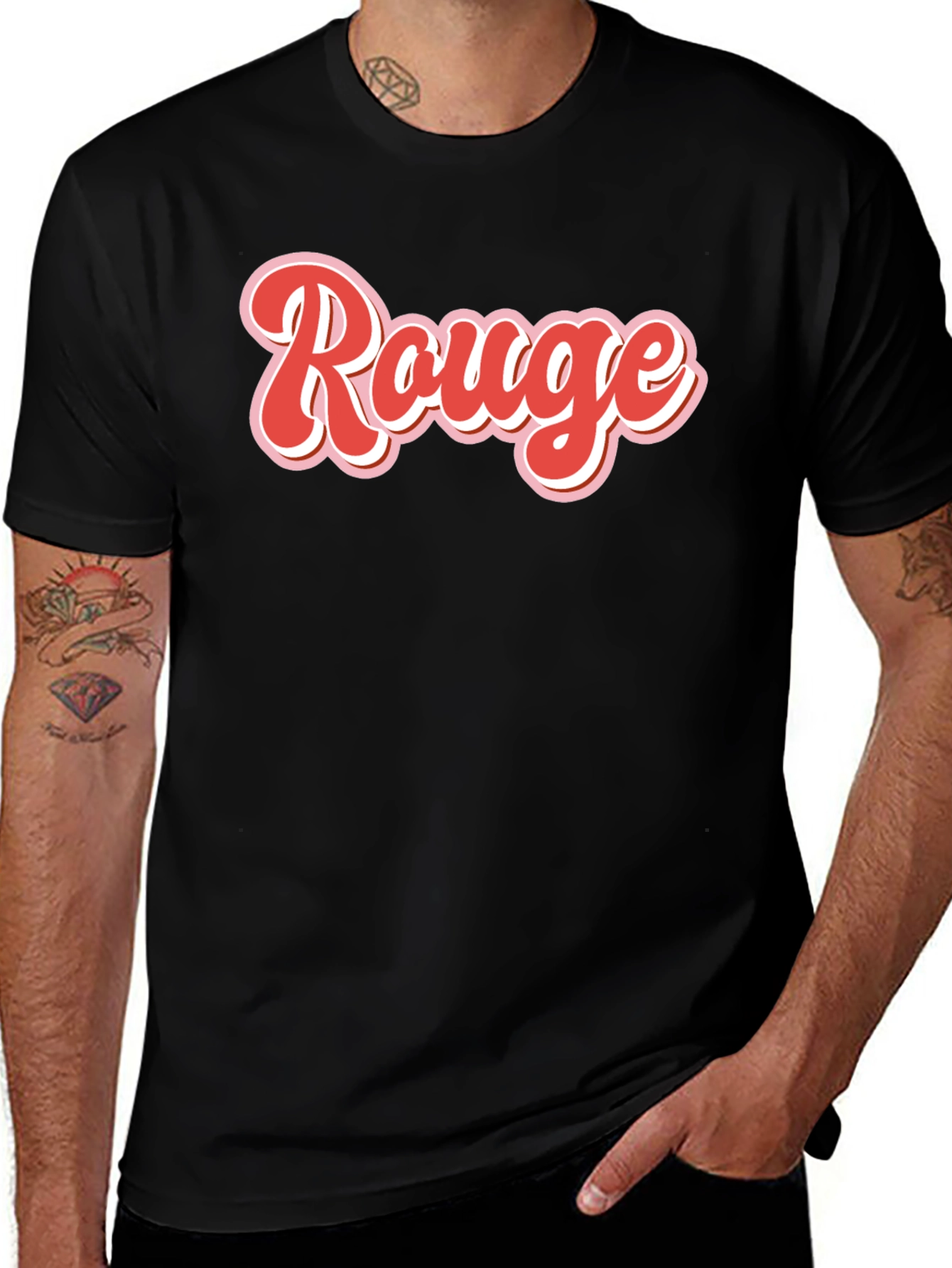 Rouge Graphic Tee - Stylish Retro Design