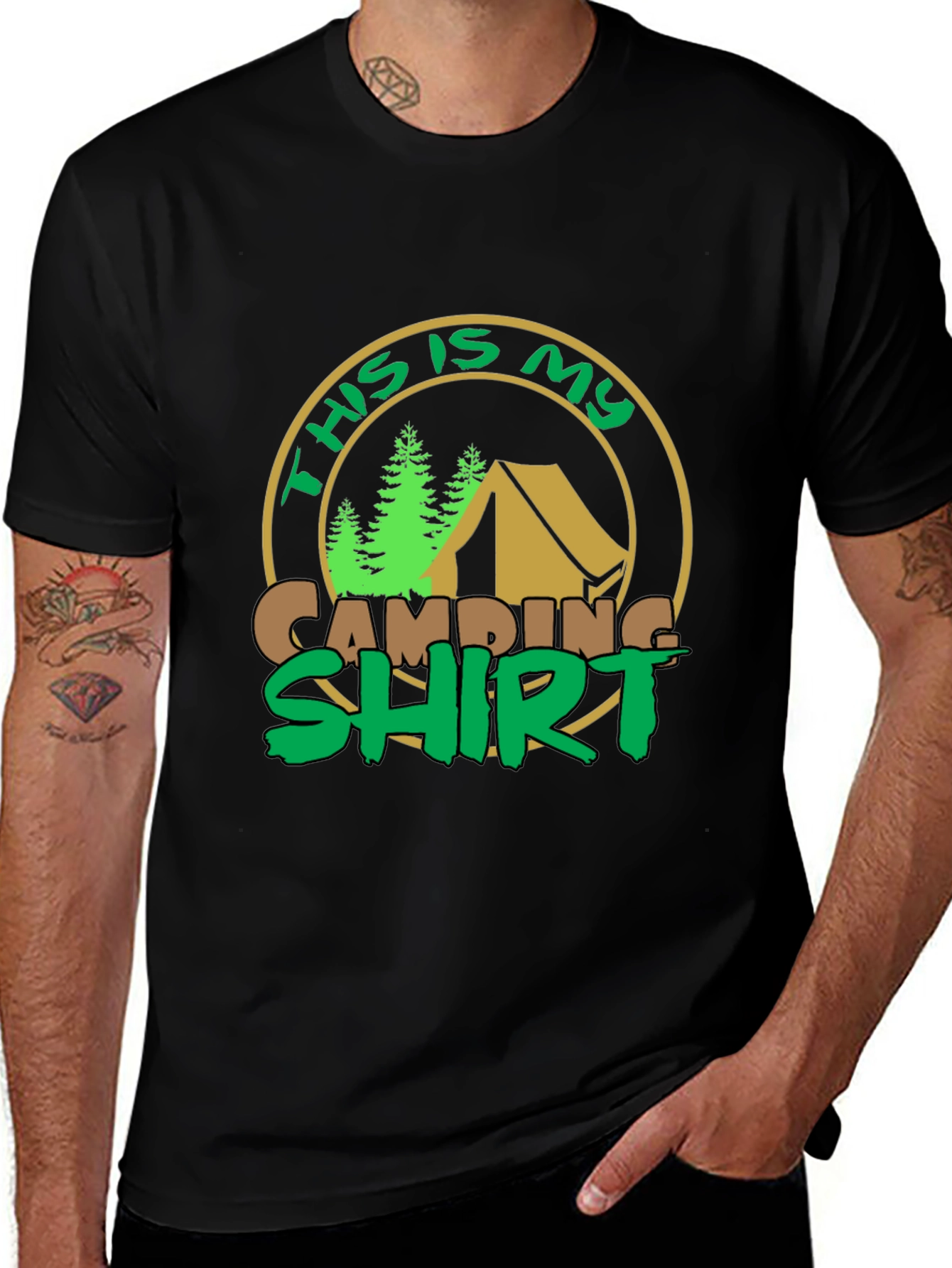 Variant 4 of Camping Shirt - This Is My Camping Shirt - Black