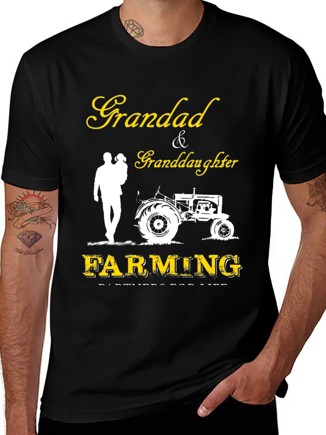 Grandad & Granddaughter Farming T-Shirt