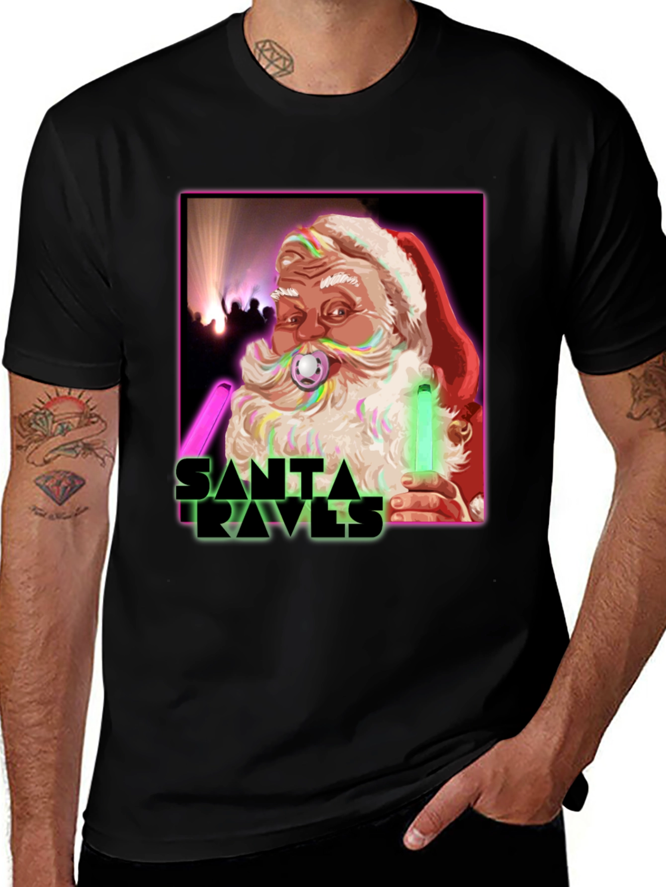 Variant 28 of Santa Raves T-Shirt