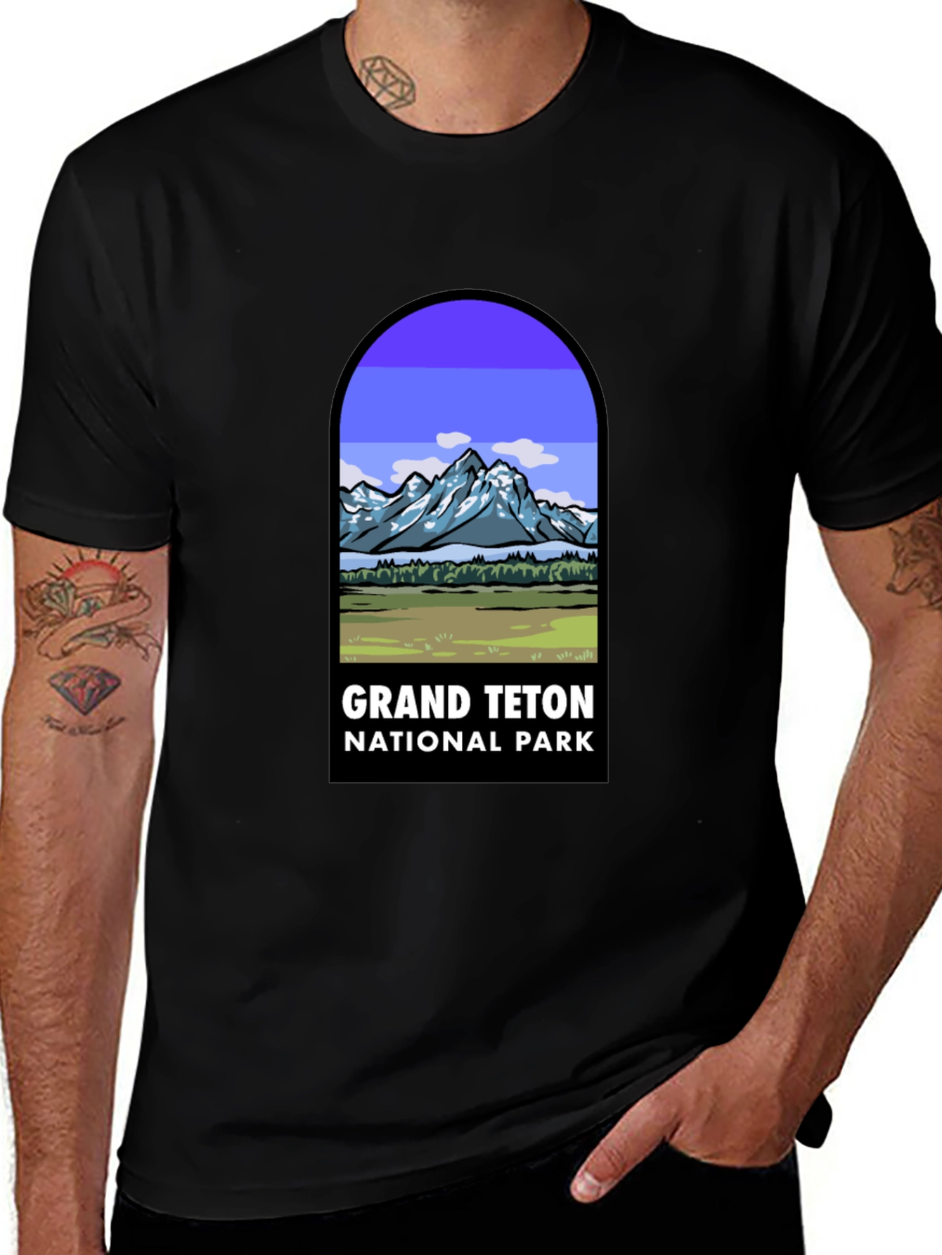 Grand Teton National Park Black T-Shirt