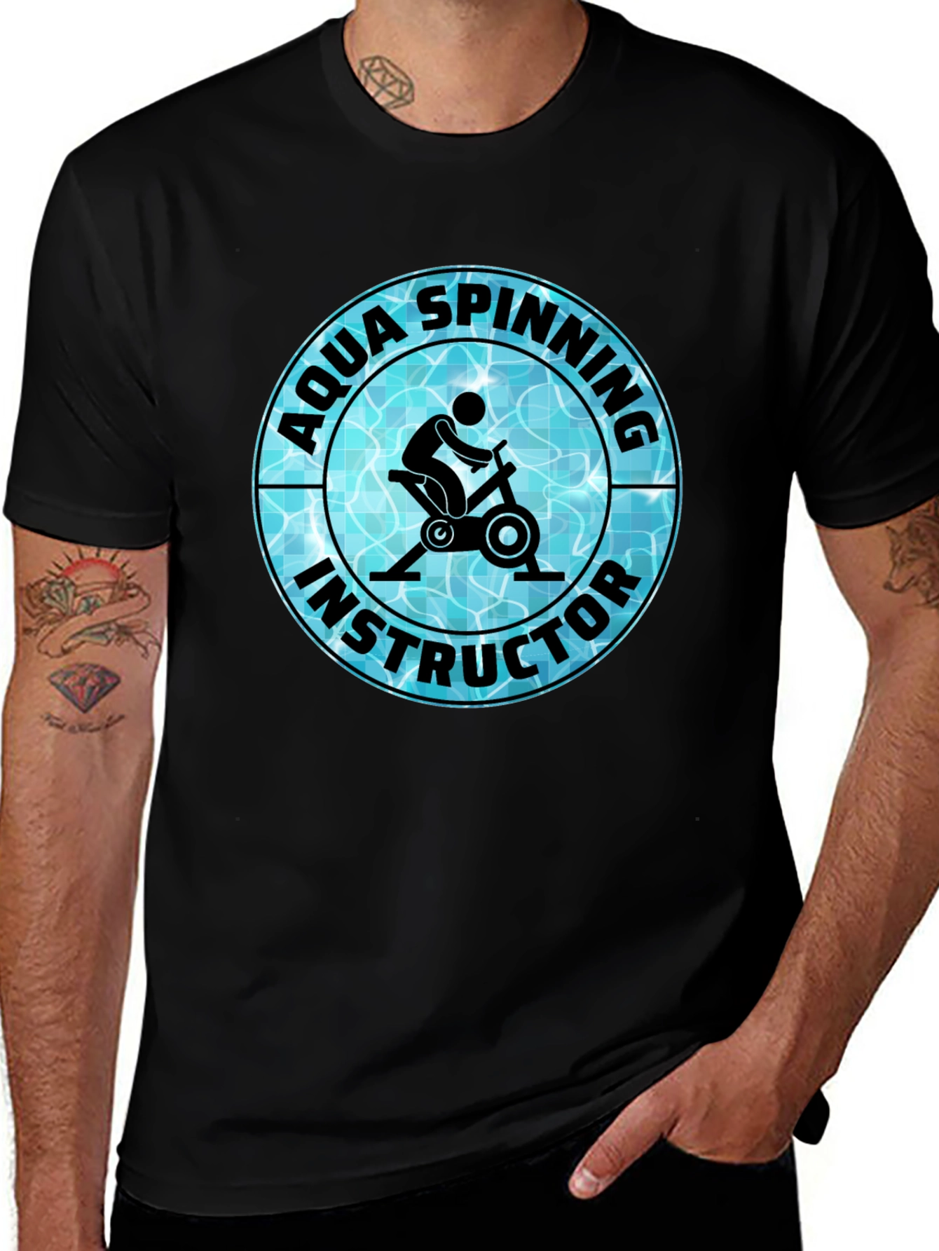 Aqua Spinning Instructor T-Shirt - Fitness Apparel