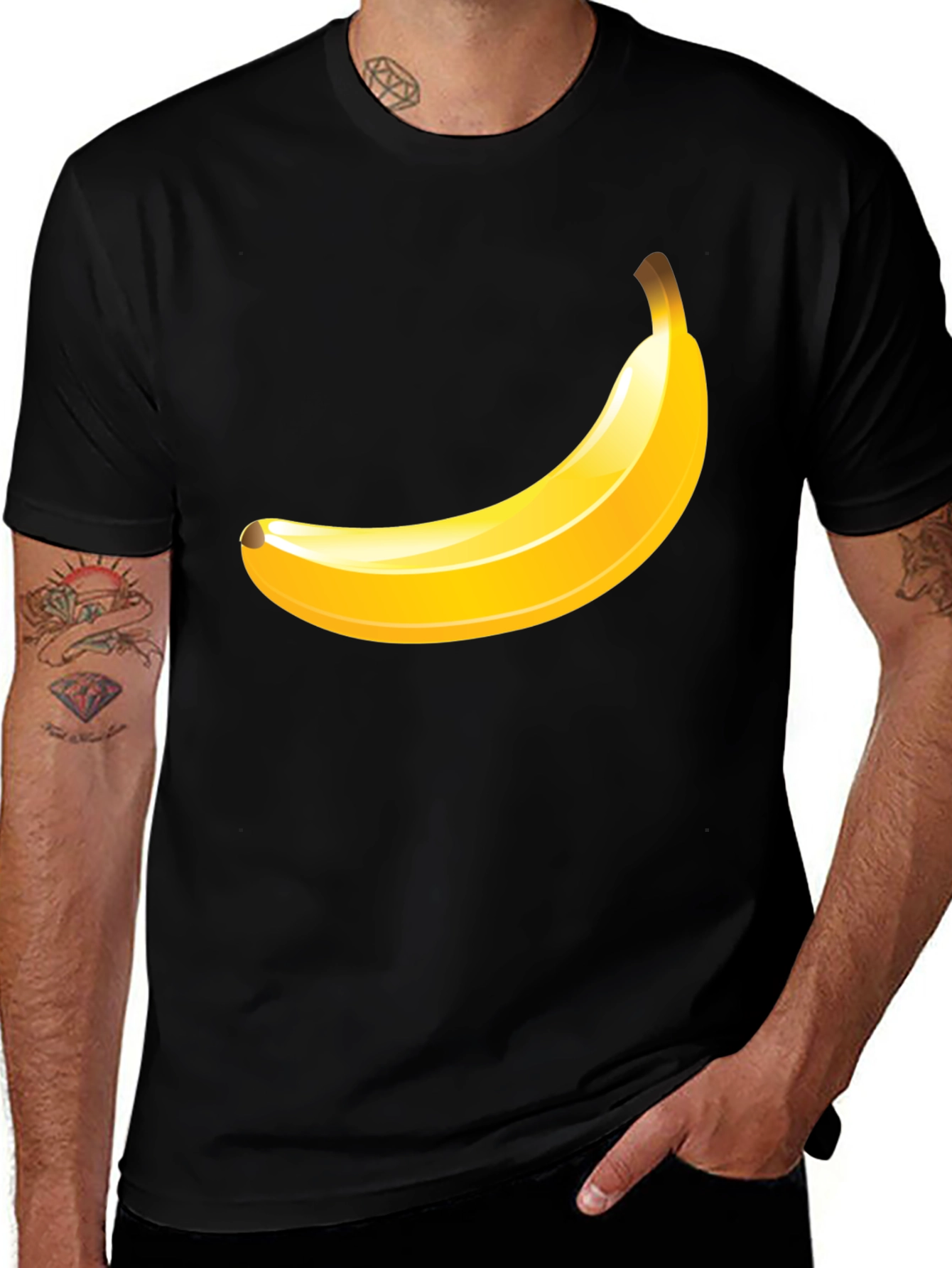 Banana Graphic T-Shirt - Unisex Black Tee