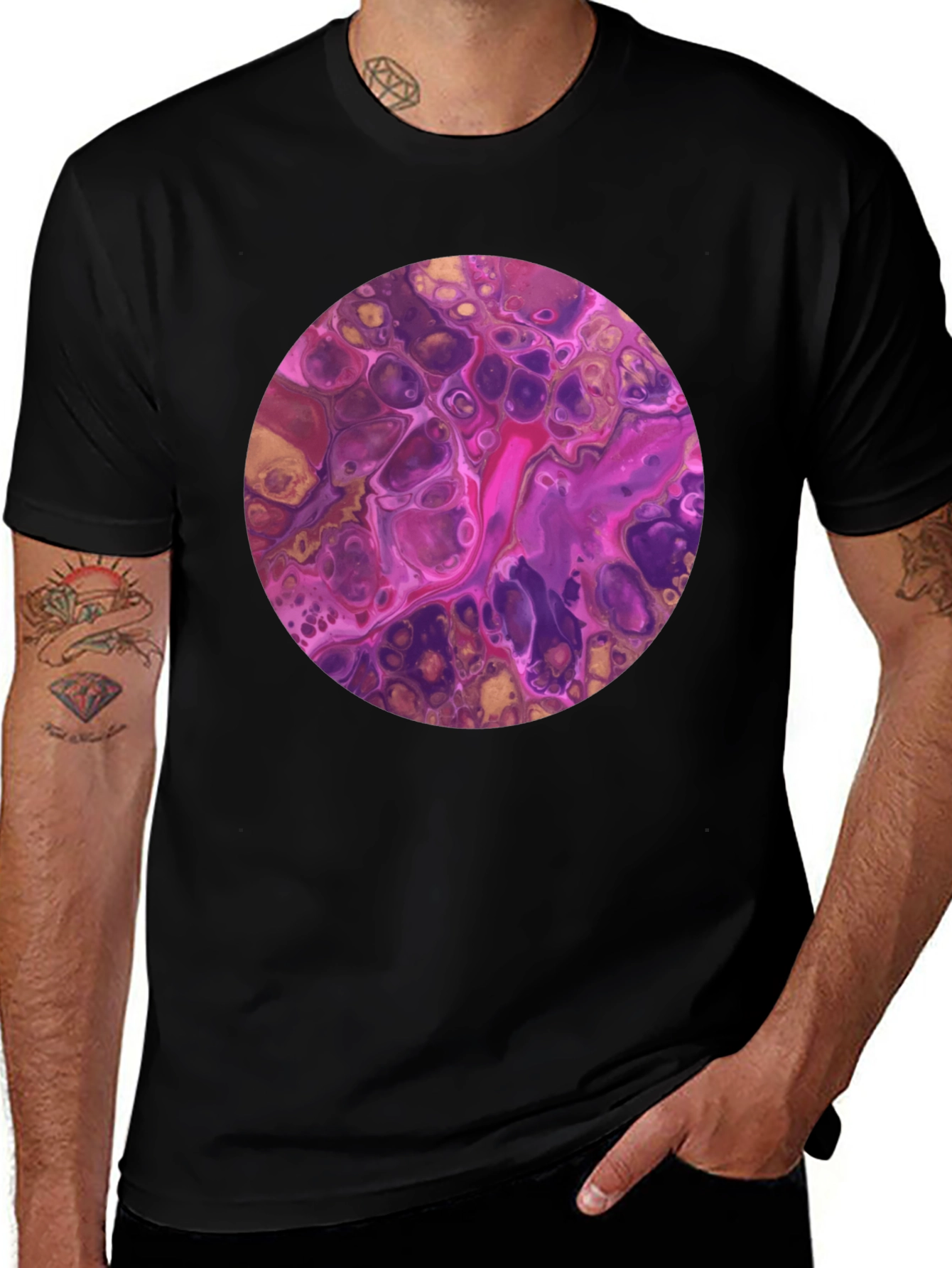 Variant 23 of Abstract Fluid Art Graphic Tee