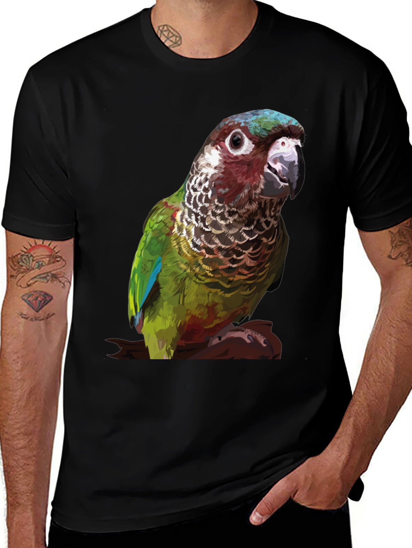 Variant 22 of Crimson Bellied Conure Parrot T-Shirt