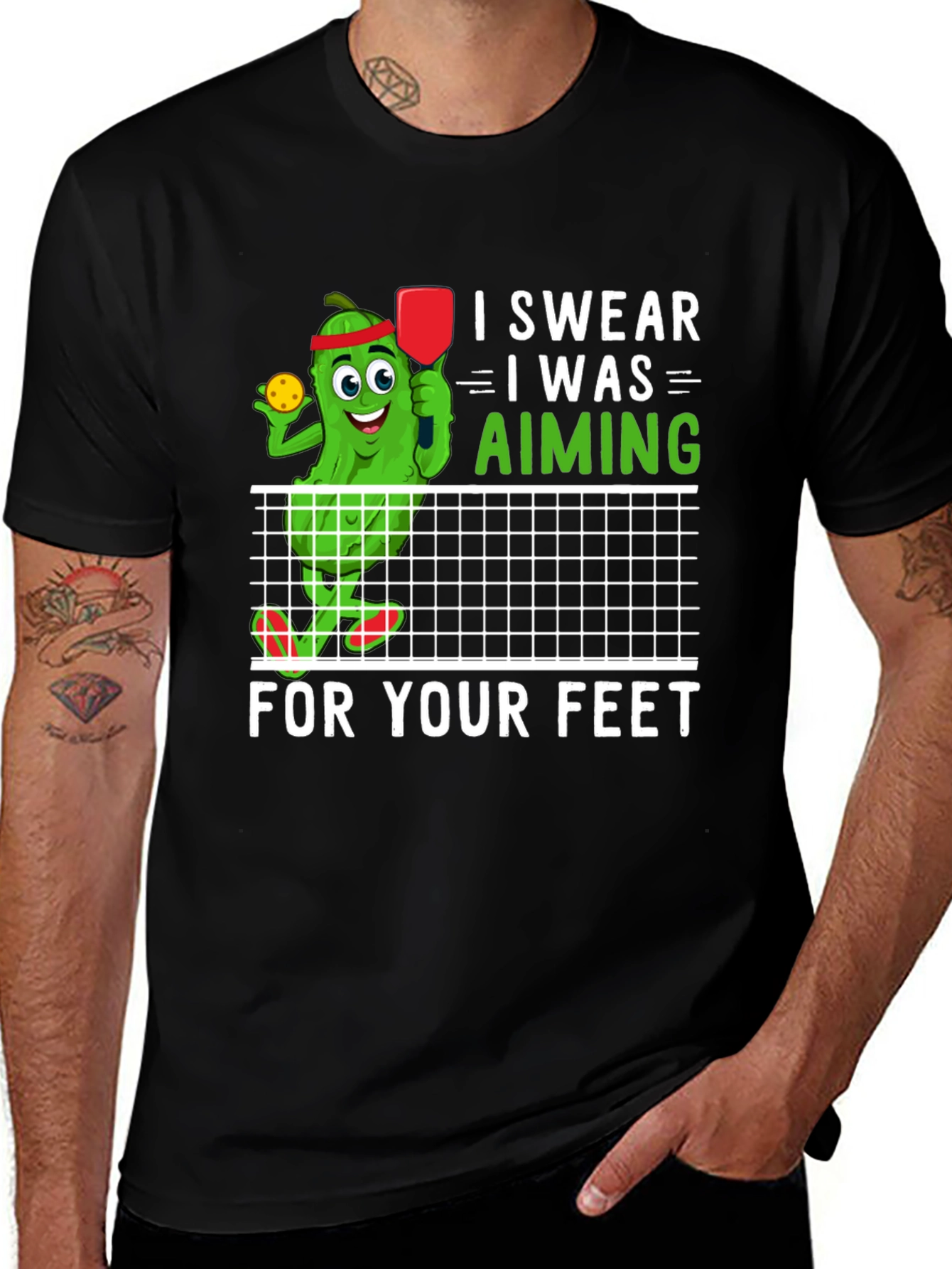 Variant 29 of Funny Pickleball T-Shirt: I Swear I Was Aiming