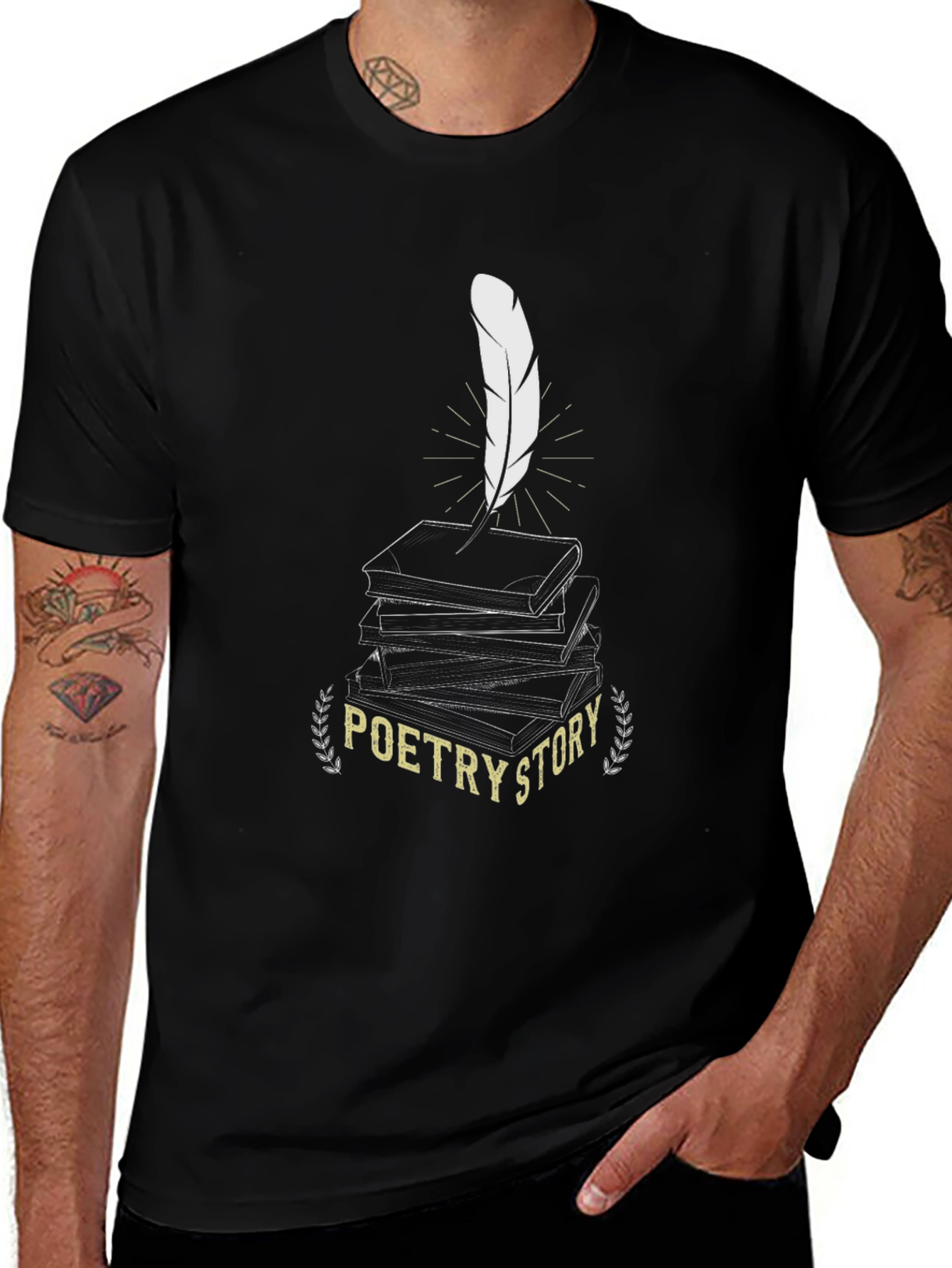 Variant 11 of Poetry Story Black Graphic Tee