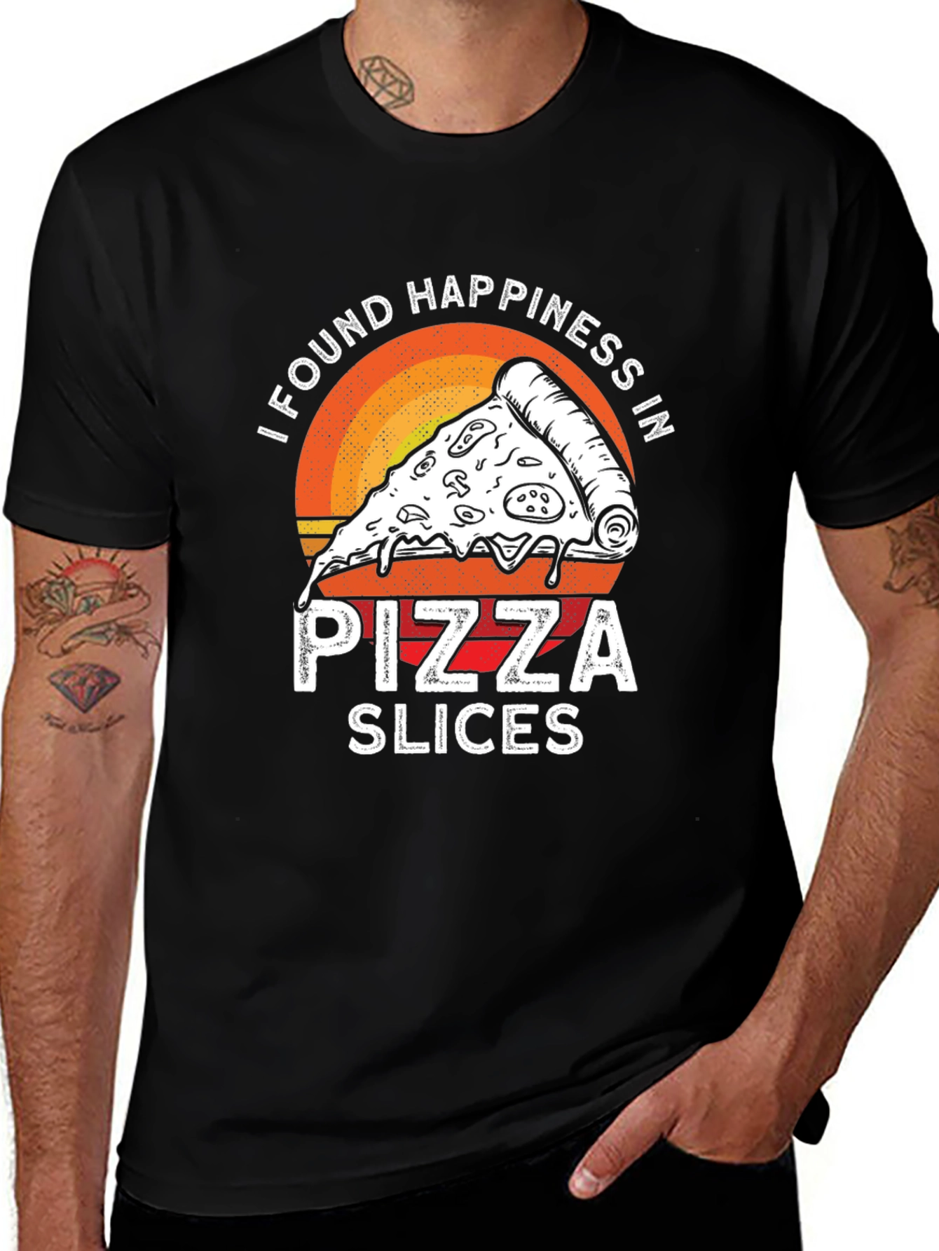 Variant 7 of Happiness Pizza Slice Graphic T-Shirt