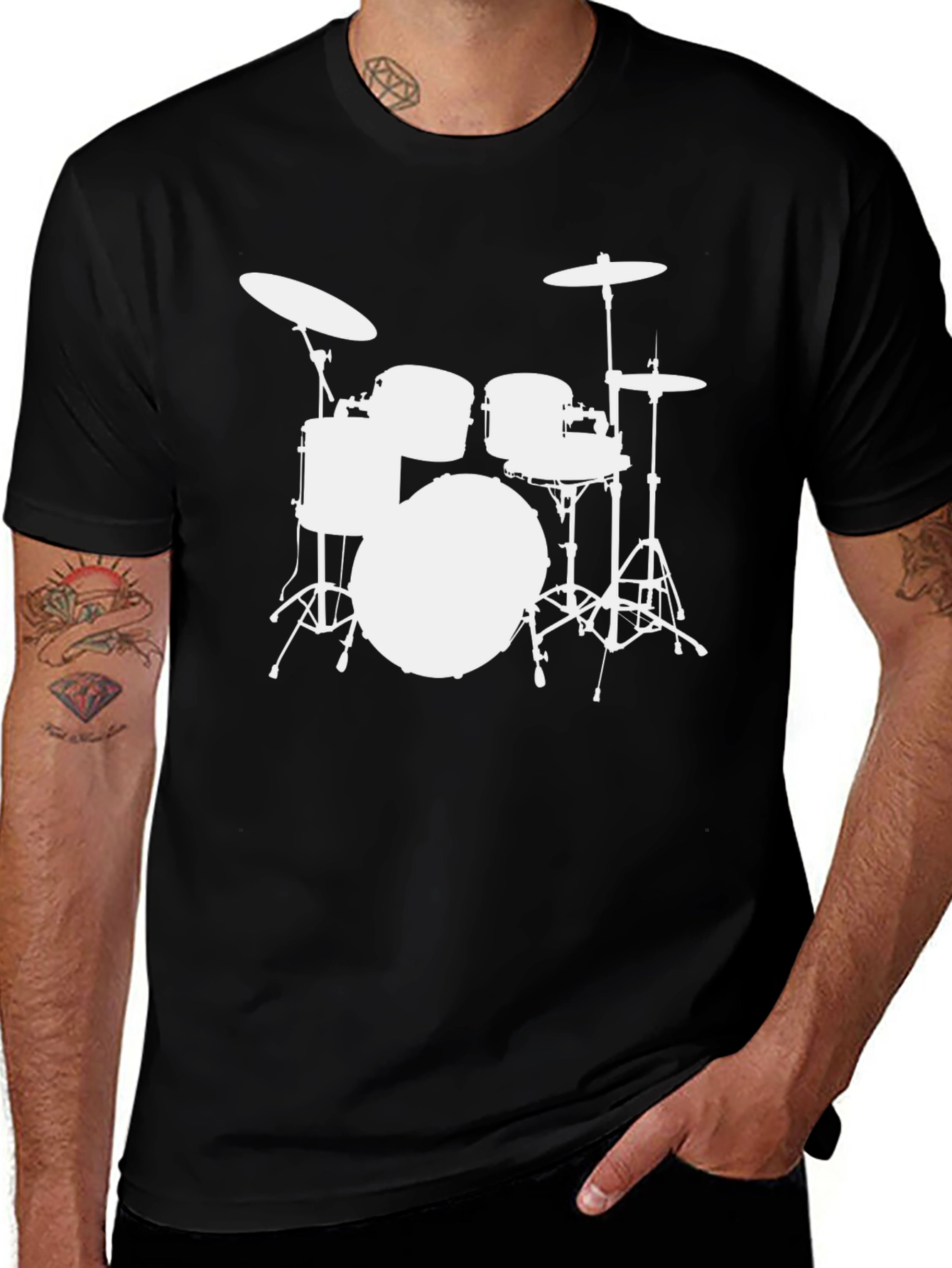 Variant 19 of Drum Set Graphic Tee - Musician T-Shirt