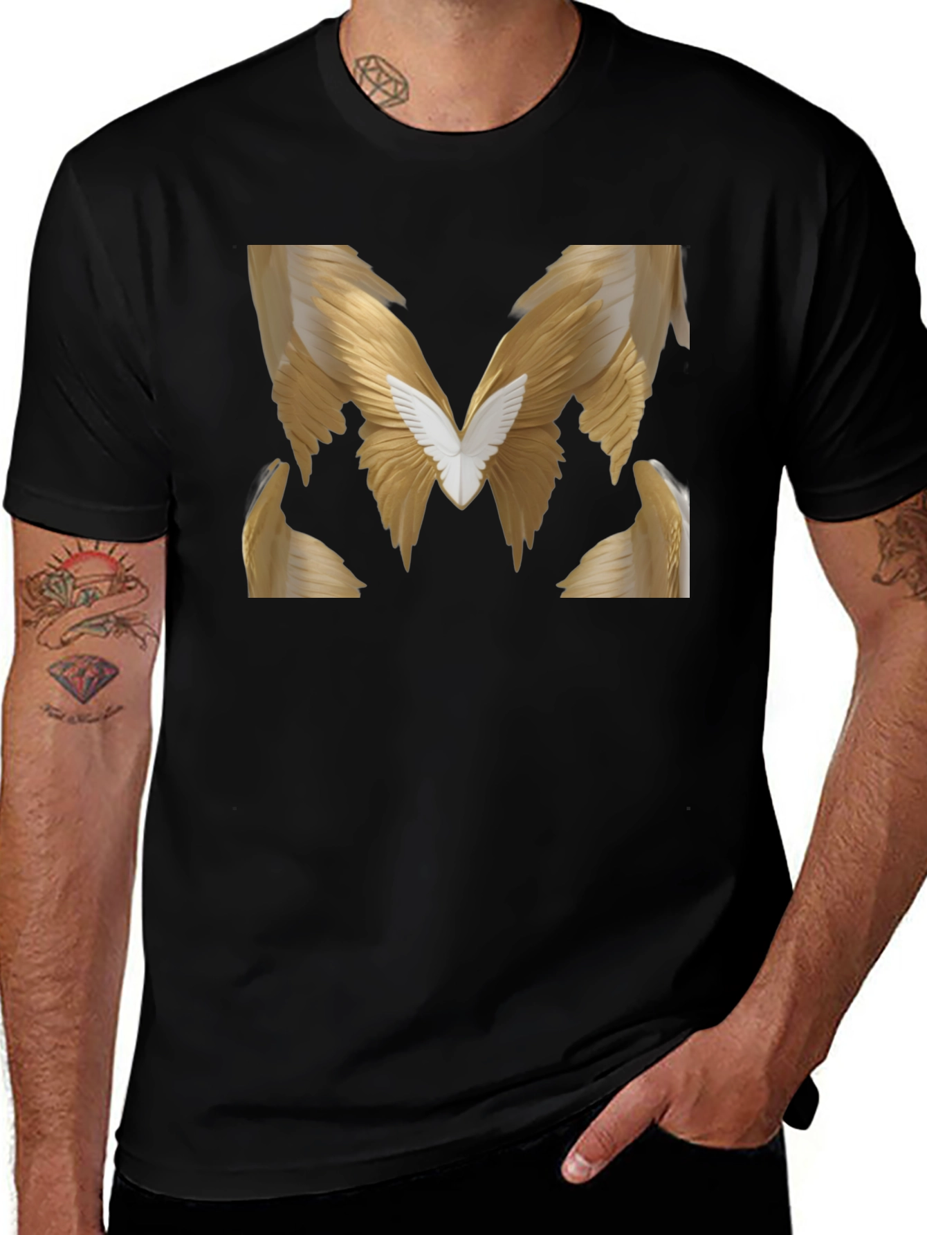 Variant 13 of Winged M Graphic Tee - Stylish Black T-Shirt