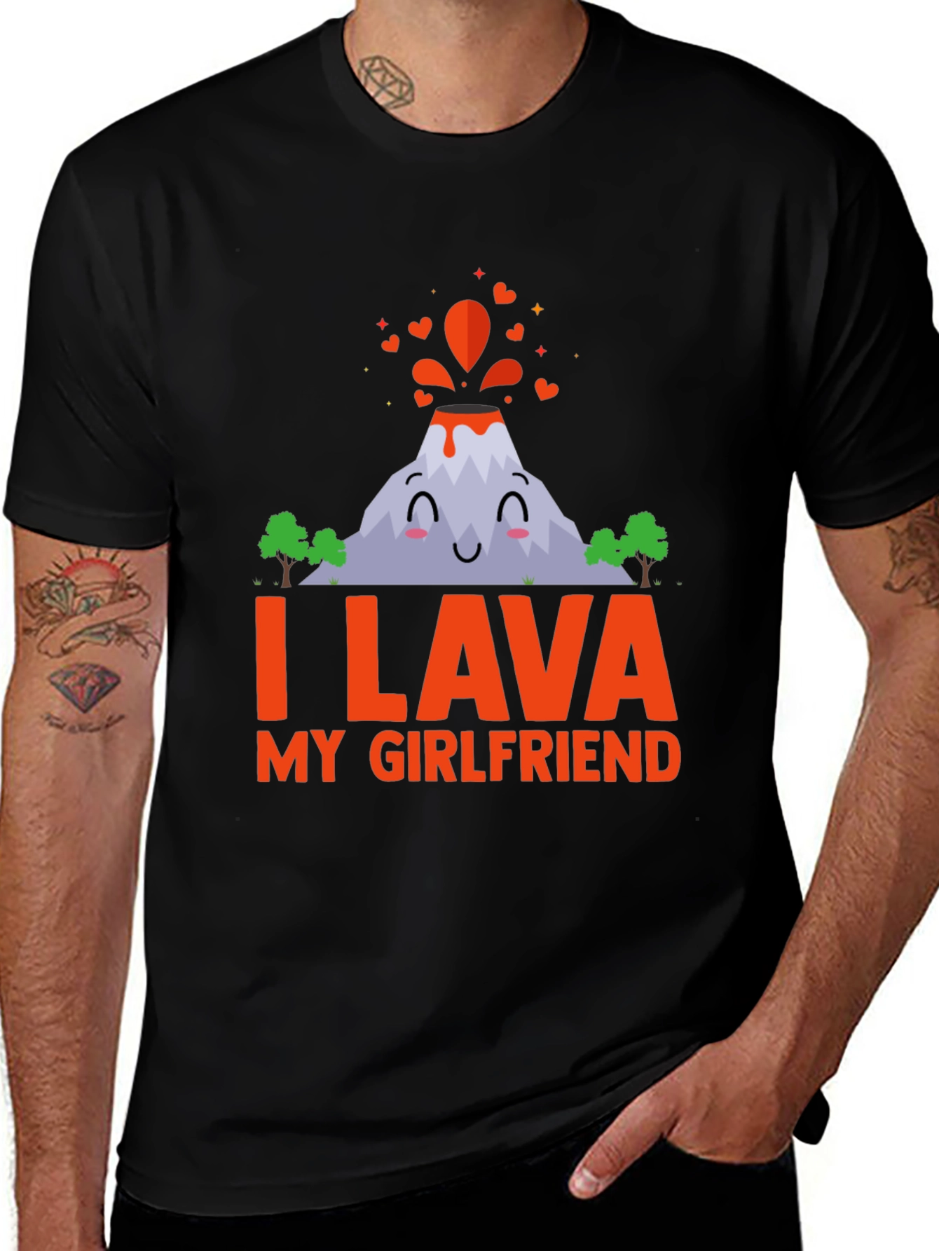 I Lava My Girlfriend Graphic Tee - Funny Valentine's Day Shirt