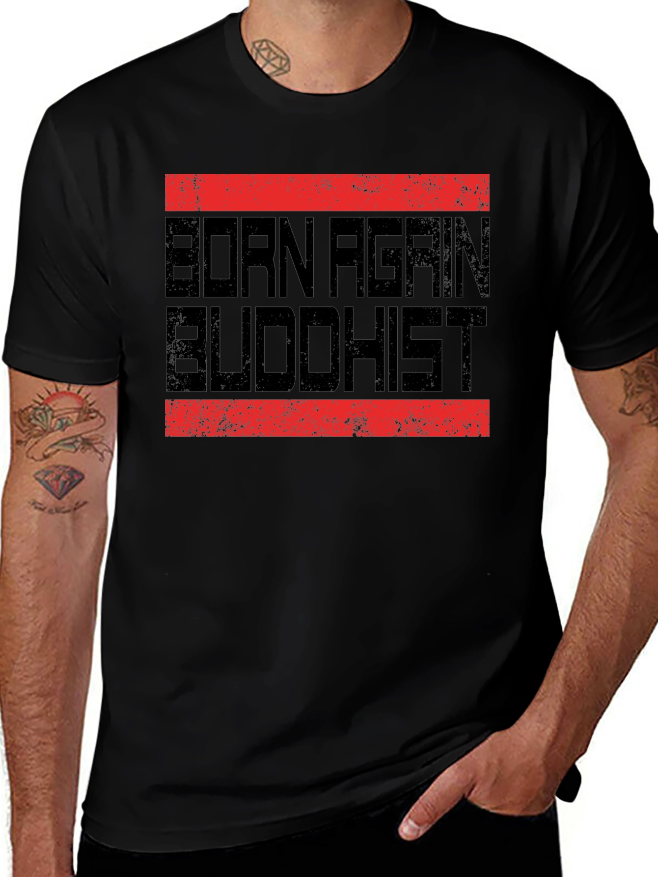 Variant 21 of Born Again Buddhist Graphic Tee