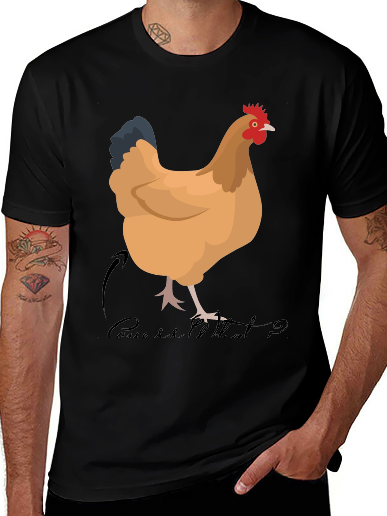Variant 10 of Funny Chicken T-Shirt - Guess What?