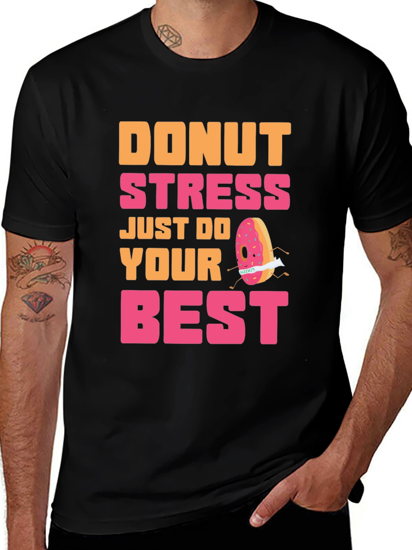 Variant 14 of Donut Stress T-Shirt Funny Graphic Tee