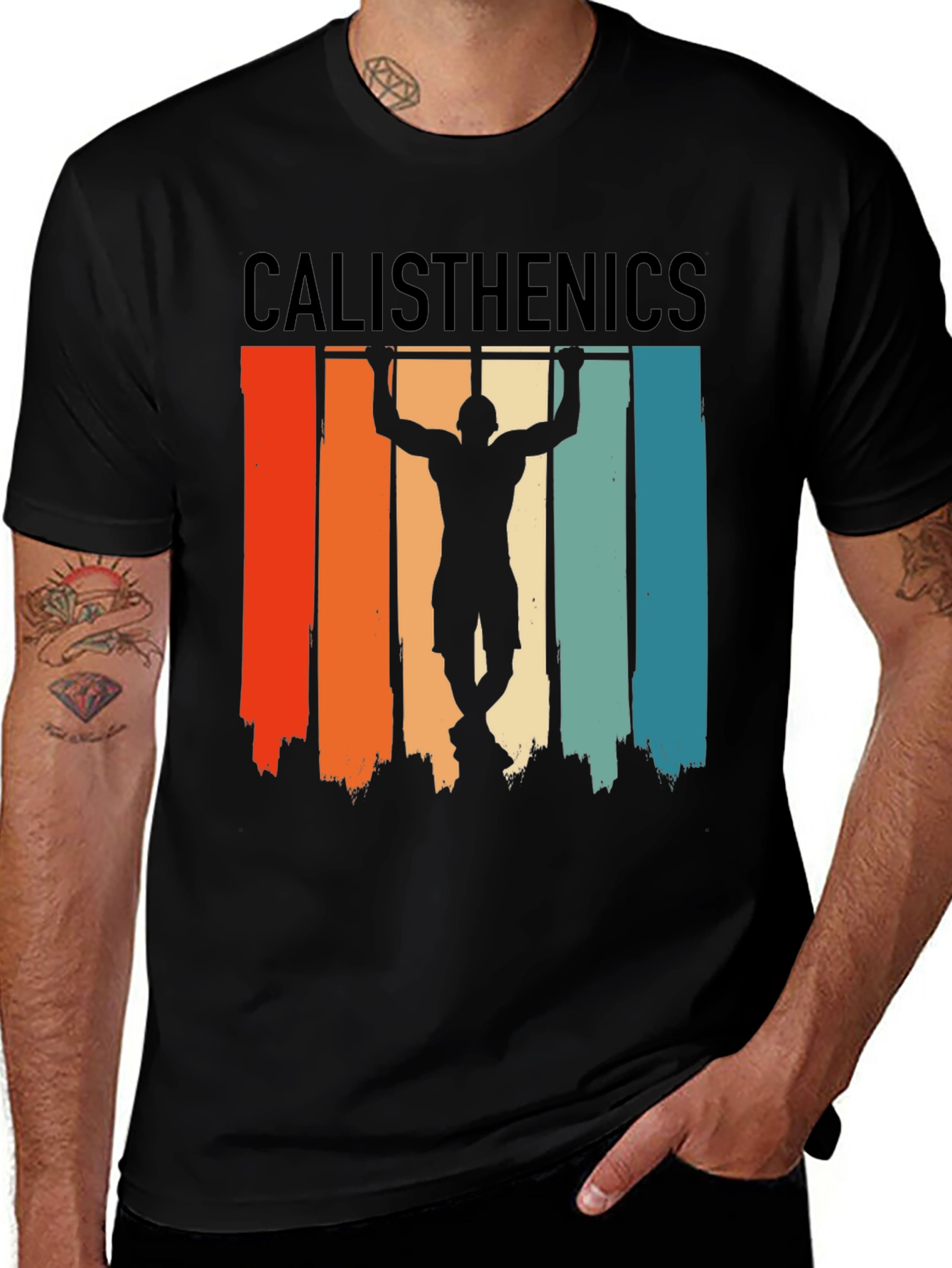 Calisthenics Retro Sunset Graphic Tee - Workout Shirt