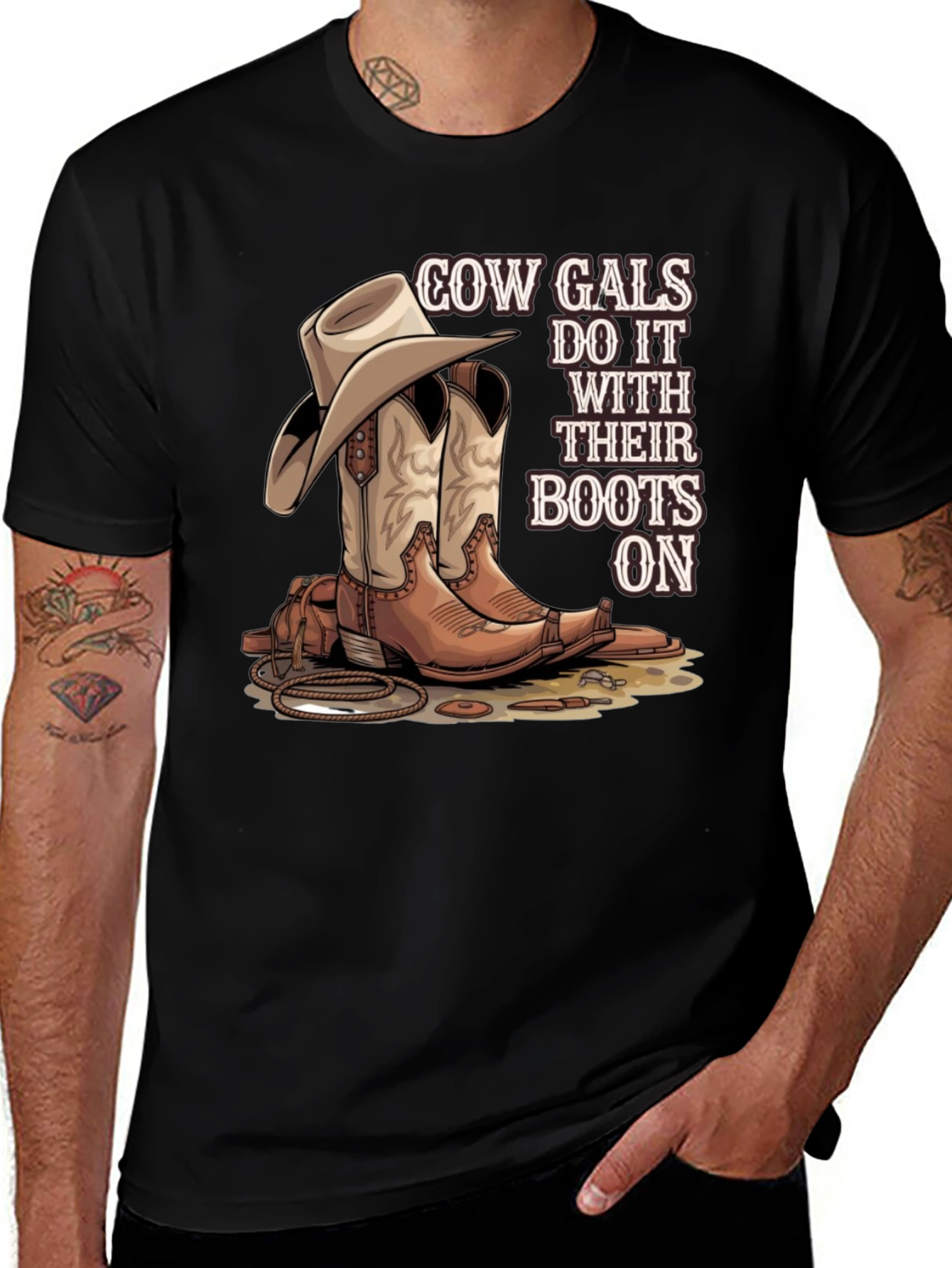 Cow Gals Boots Graphic Tee