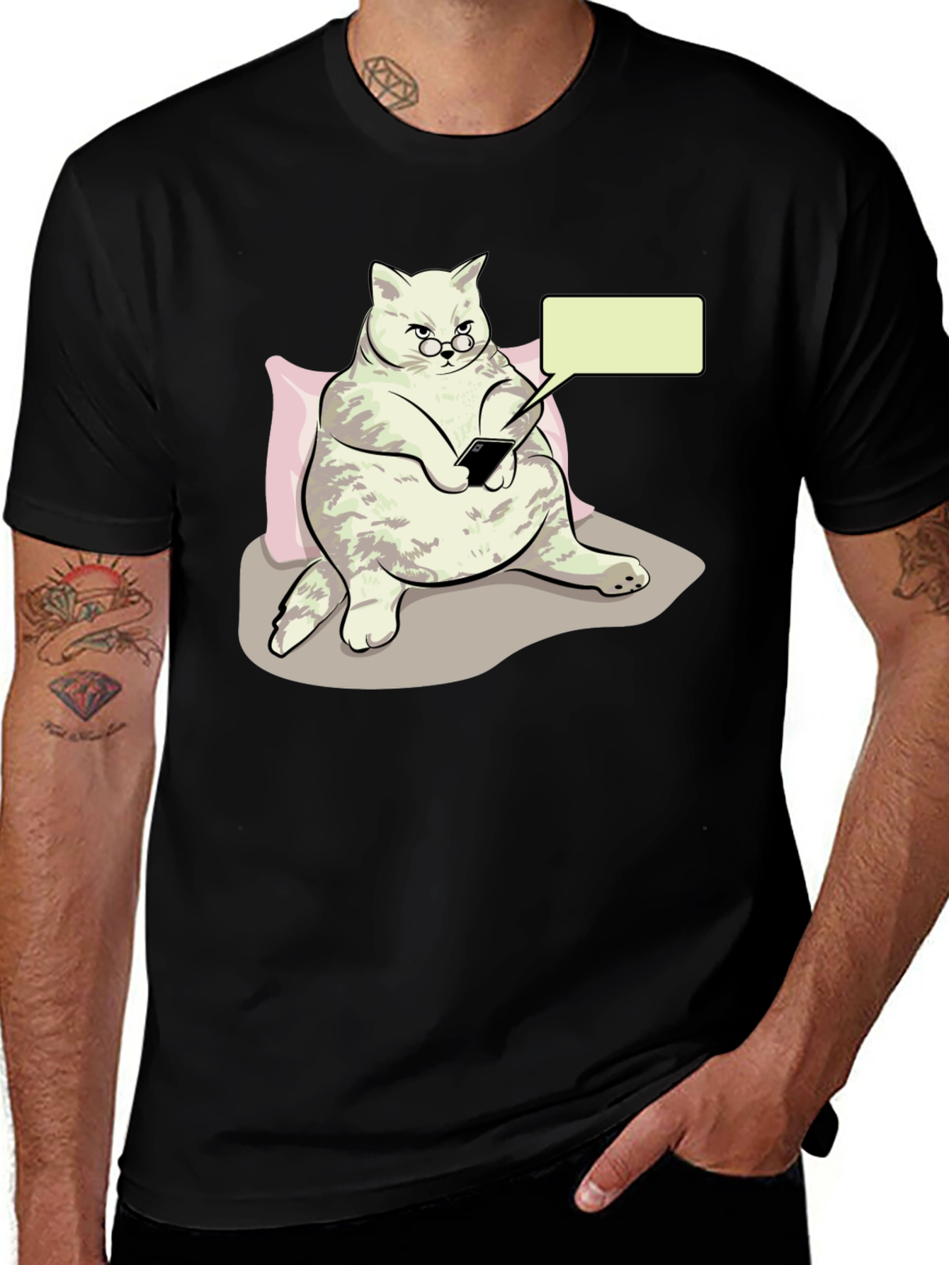 Variant 26 of Funny Cat T-Shirt - Tech Savvy Feline
