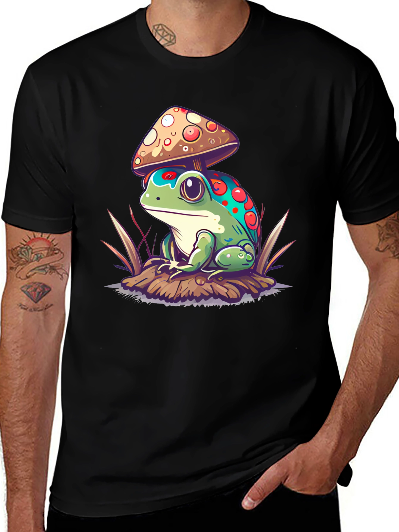 Variant 23 of Frog & Mushroom Graphic T-Shirt