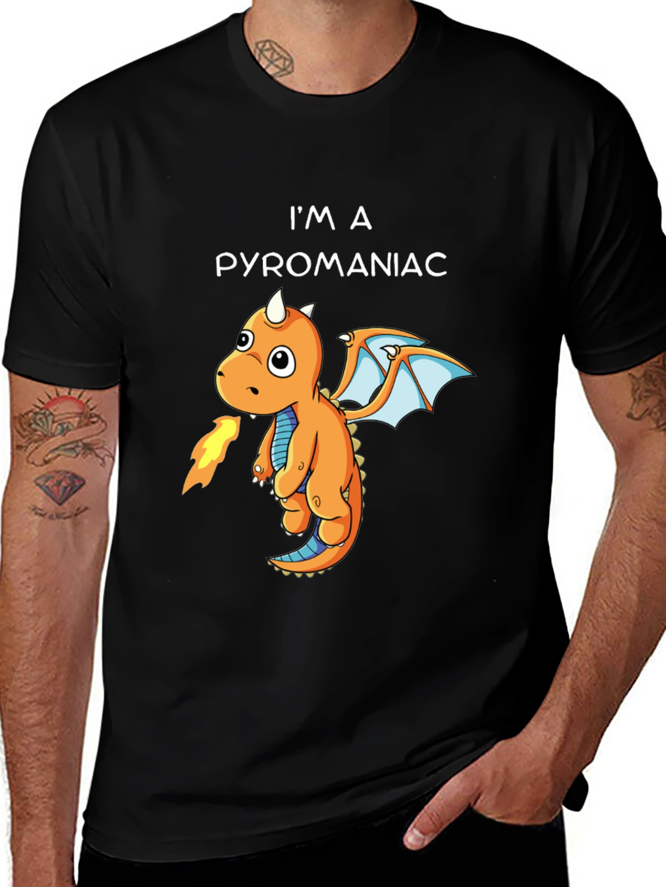 Variant 19 of I'm a Pyromaniac Dragon Graphic T-Shirt