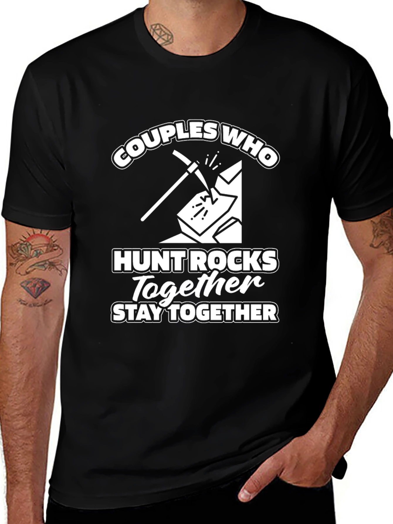 Variant 3 of Couples Who Hunt Rocks Together T-Shirt