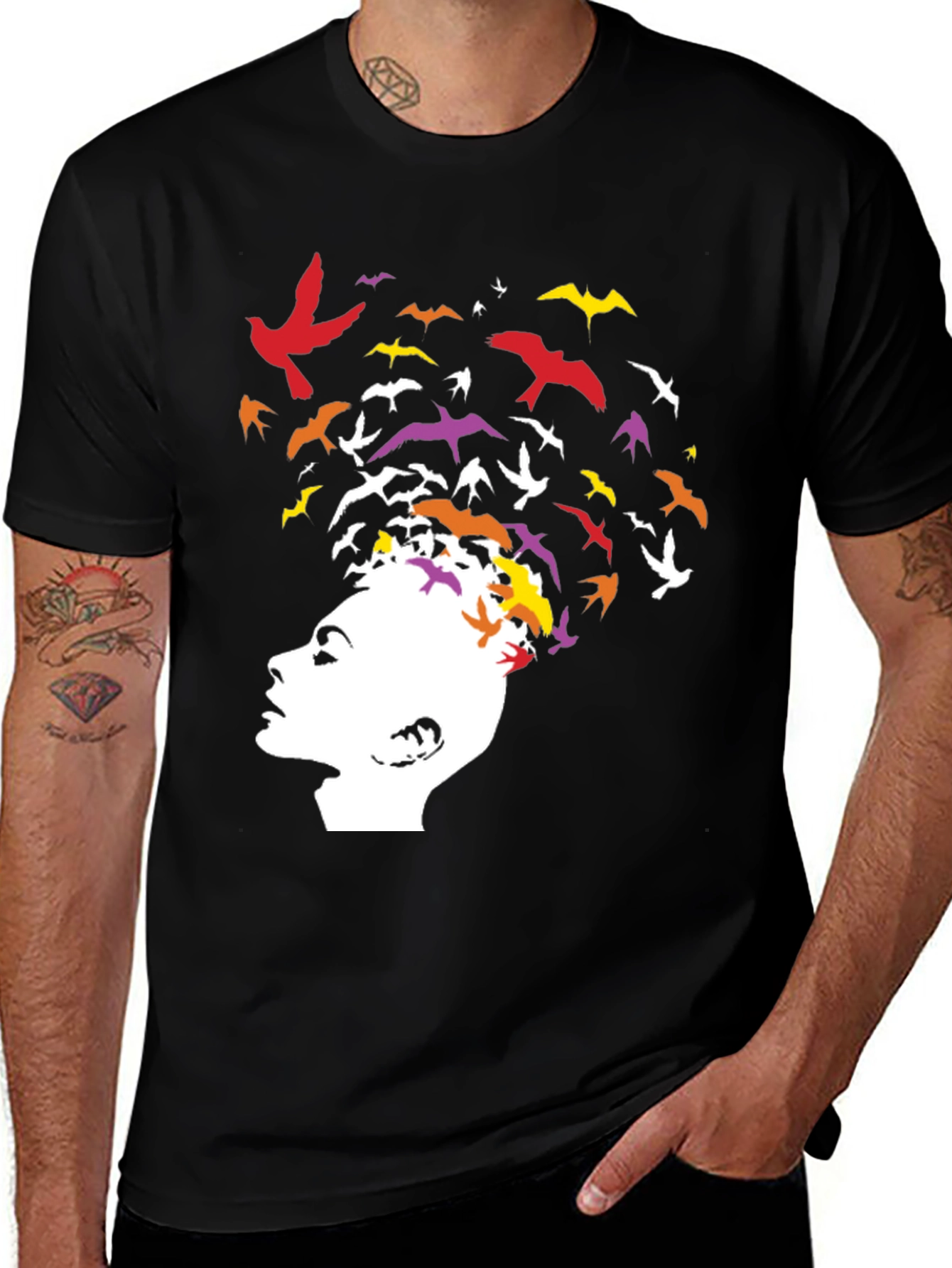 Variant 26 of Abstract Bird Mind Graphic T-Shirt