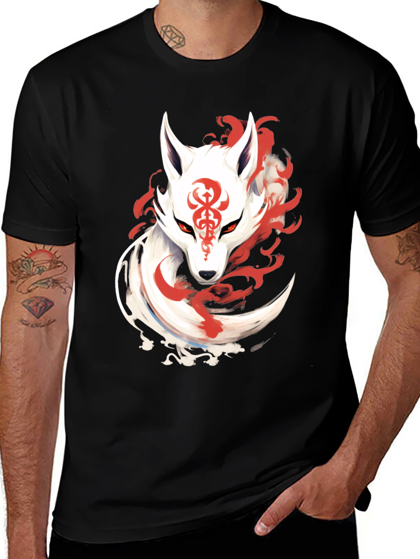 Variant 19 of Mystic Fox Graphic Tee - Anime Style Print