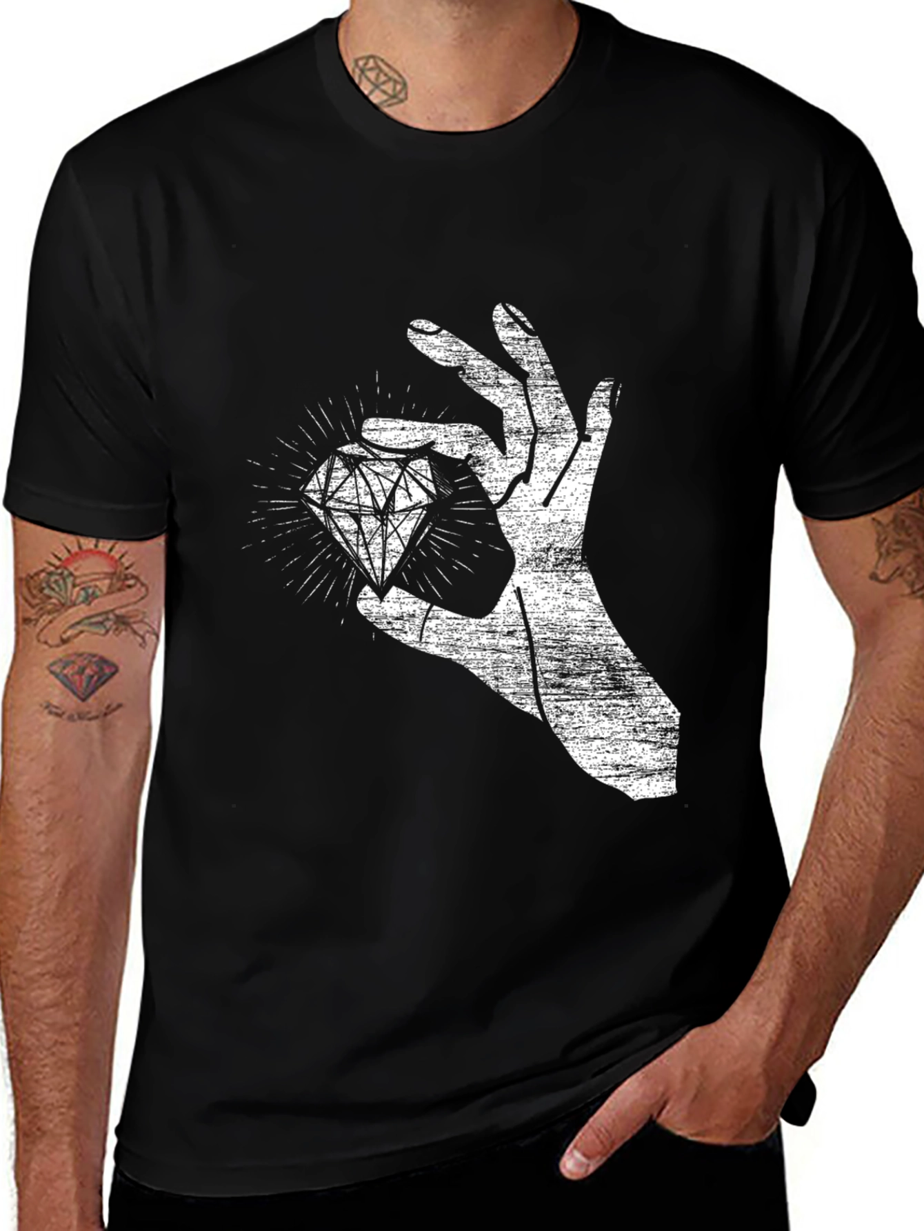 Variant 8 of Diamond Hand Graphic Tee - Stylish & Unique