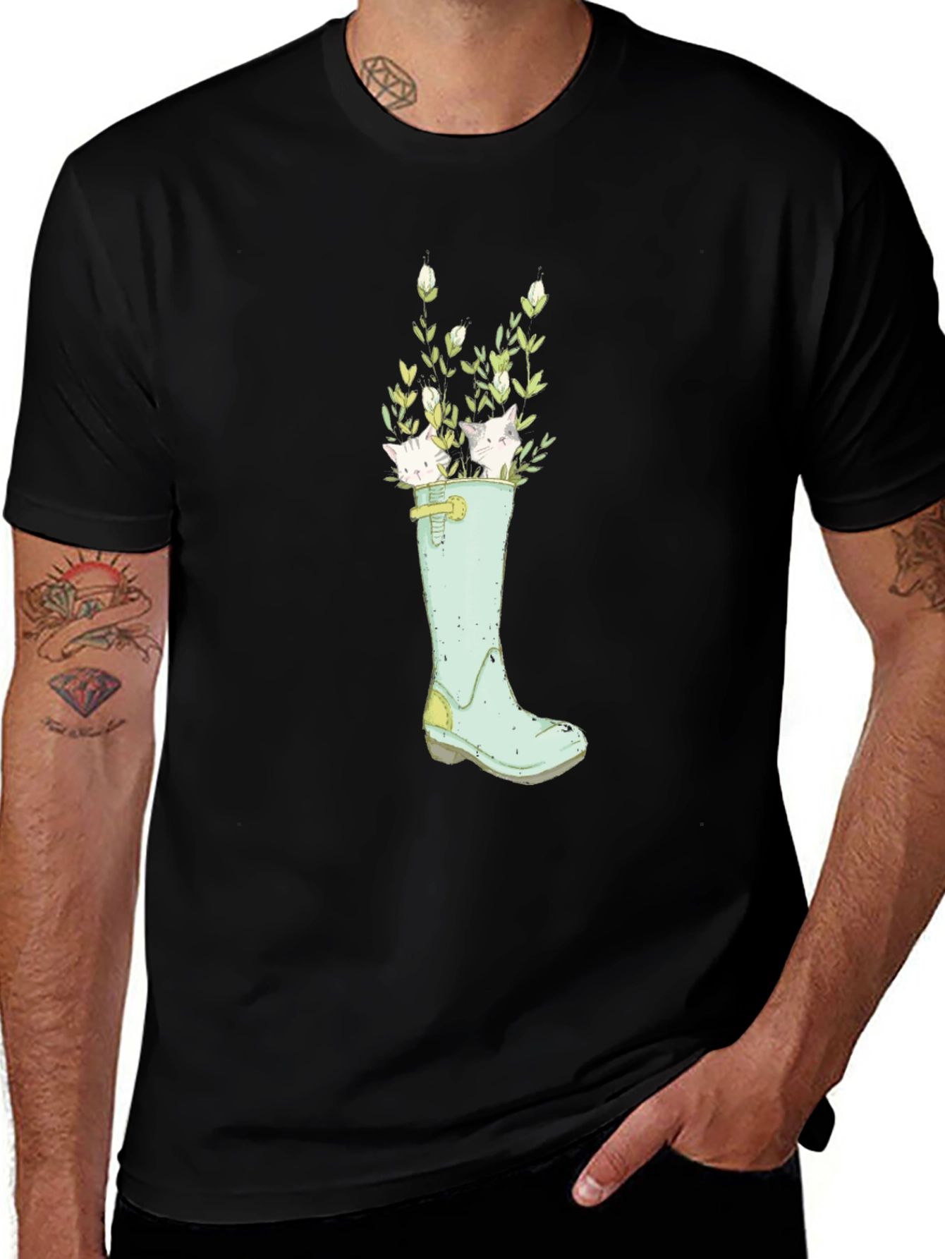 Variant 2 of Cats in Boot T-Shirt - Unique Graphic Tee