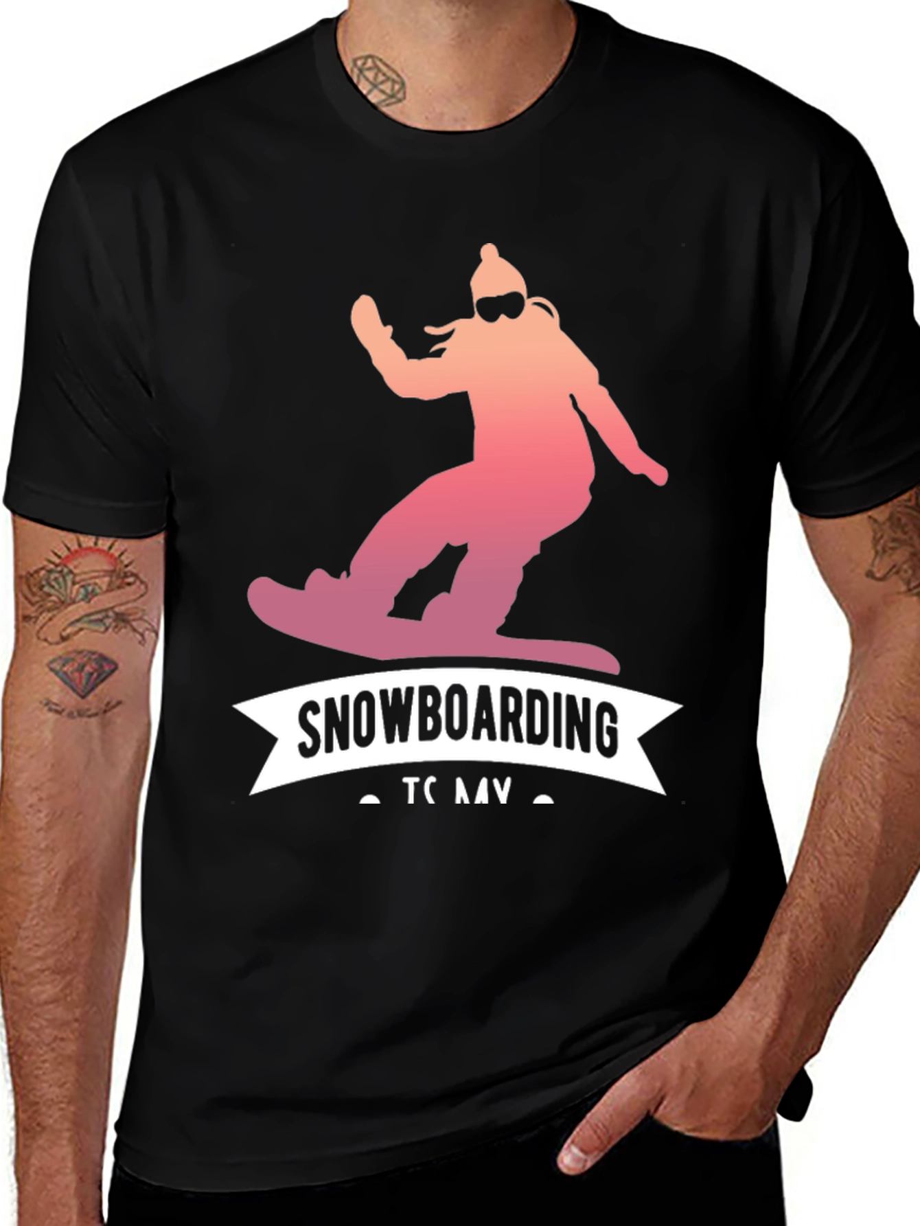 Variant 30 of Snowboarding T-Shirt - Ride in Style