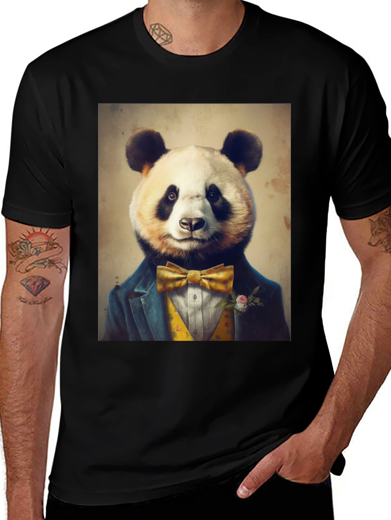 Variant 8 of Panda Gentleman T-Shirt