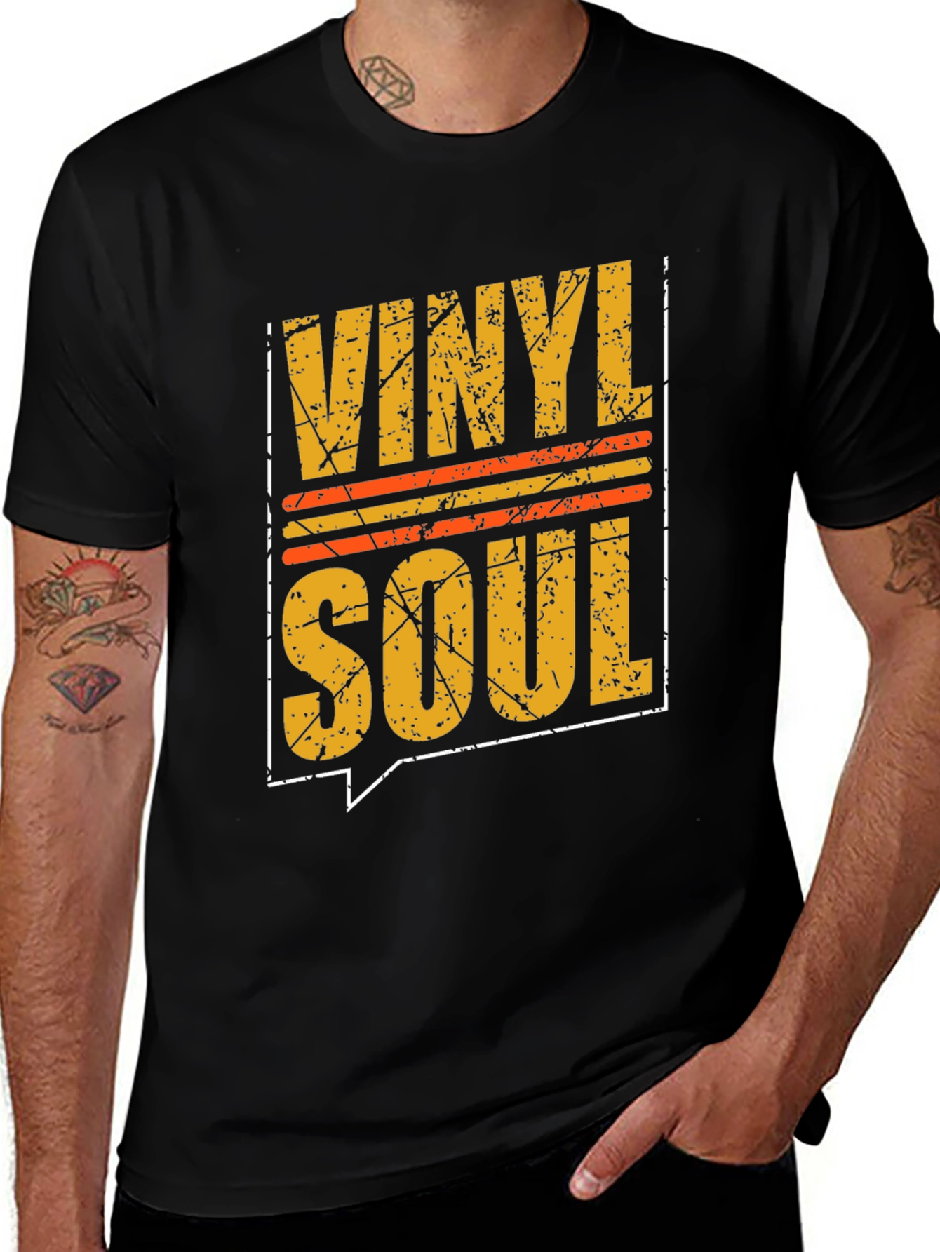 Variant 7 of Vinyl Soul Graphic Tee - Retro Music Lover Shirt