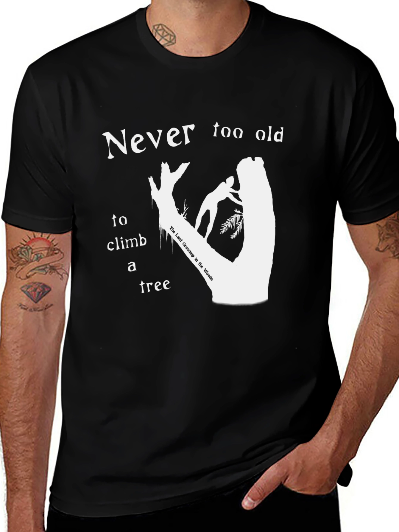 Black Never Too Old To Climb A Tree T-Shirt main image