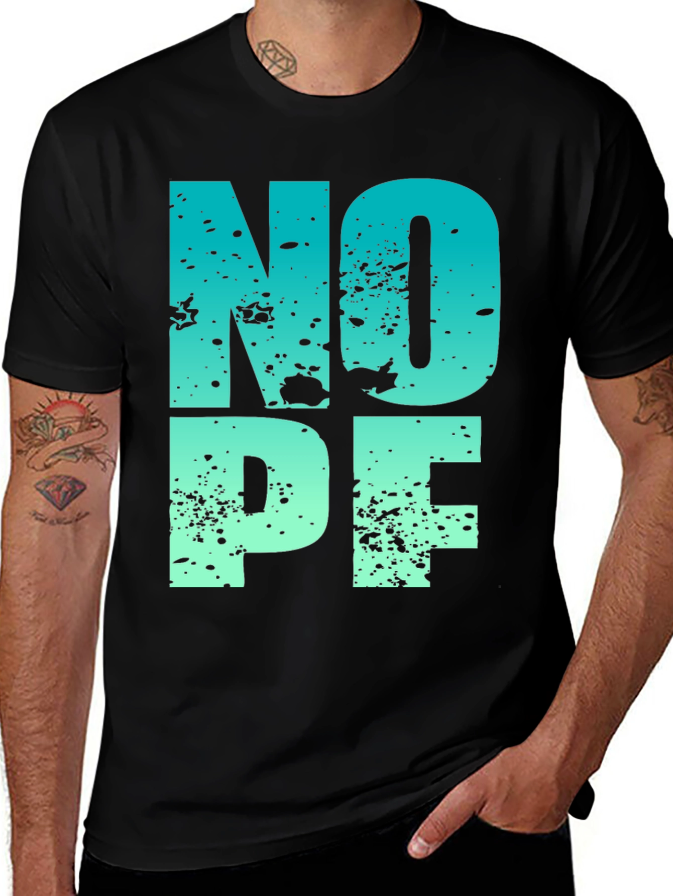 Nope T-Shirt - Gradient Novelty Graphic Tee