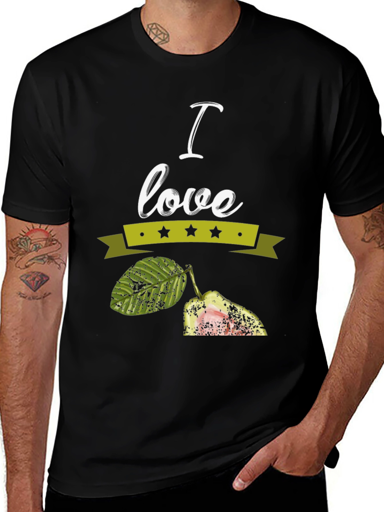 Variant 9 of I Love Guava Black T-Shirt