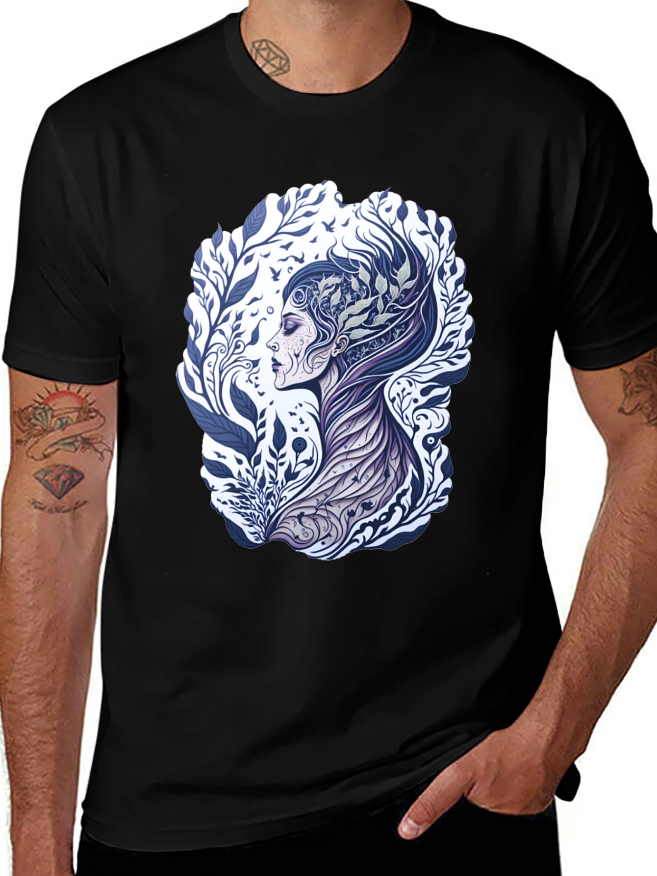 Variant 30 of Artistic Nature-Inspired Graphic Tee