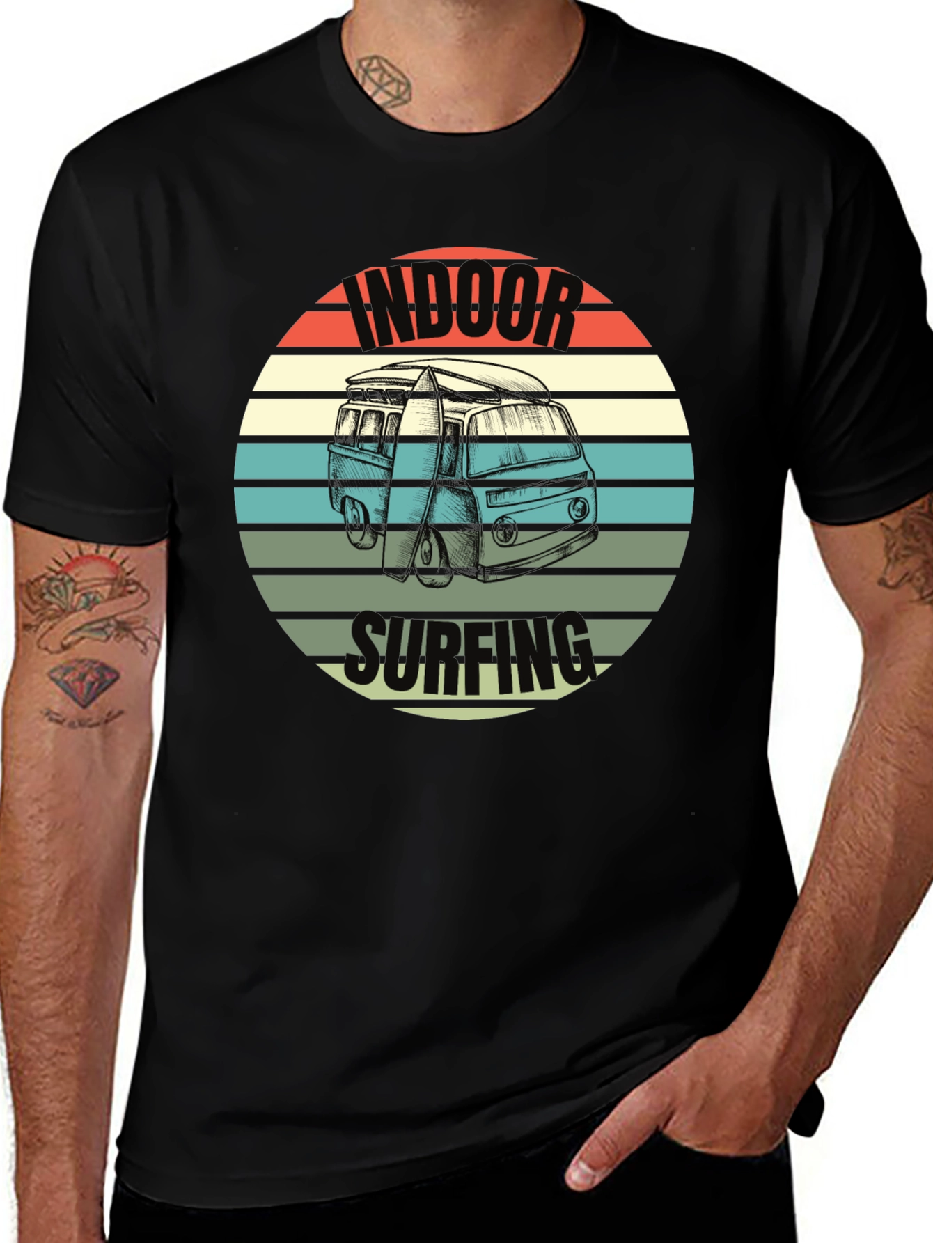 Variant 10 of Indoor Surfing Retro Graphic T-Shirt