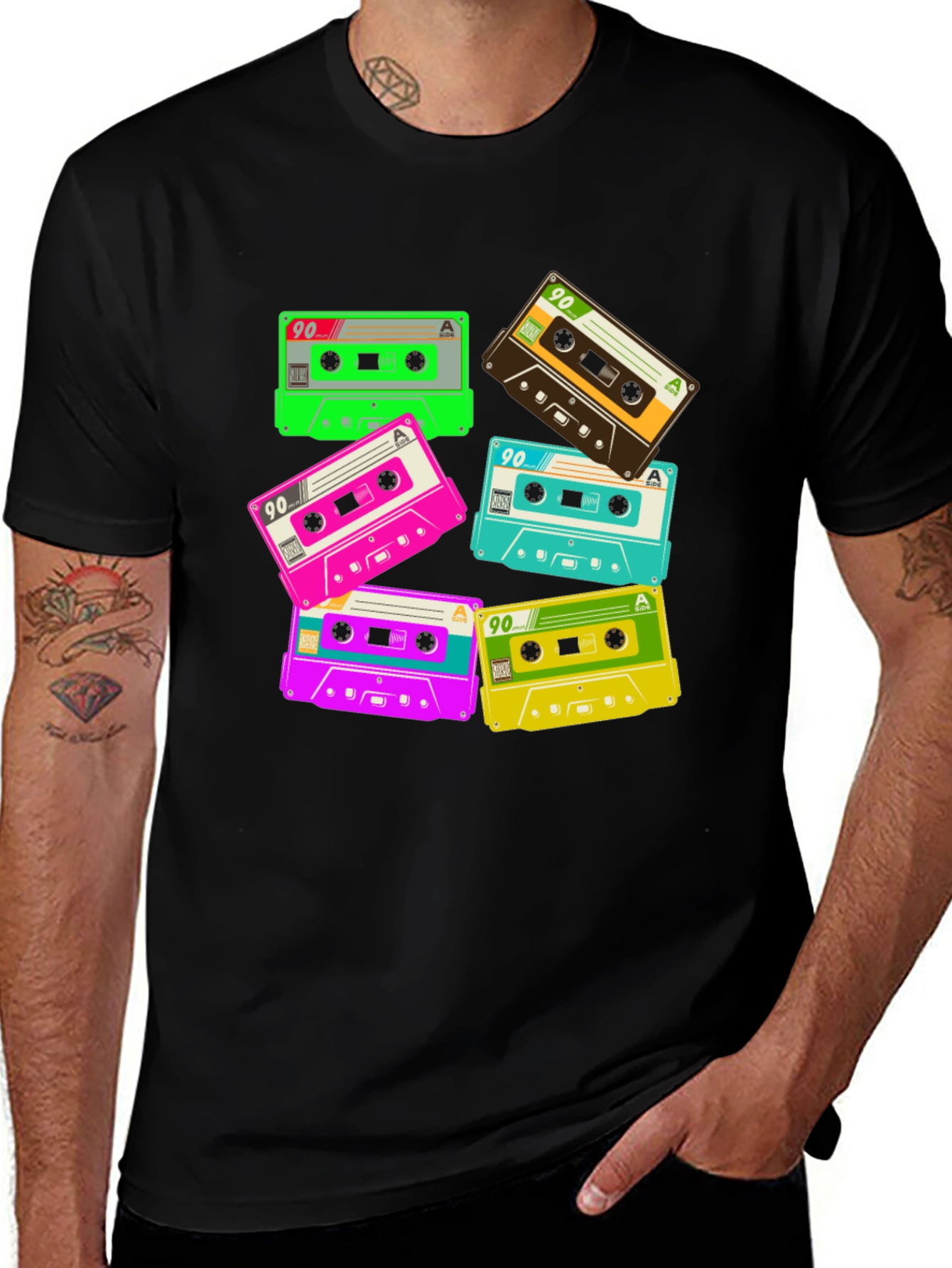 Variant 16 of Retro 90s Cassette Tape Graphic T-Shirt