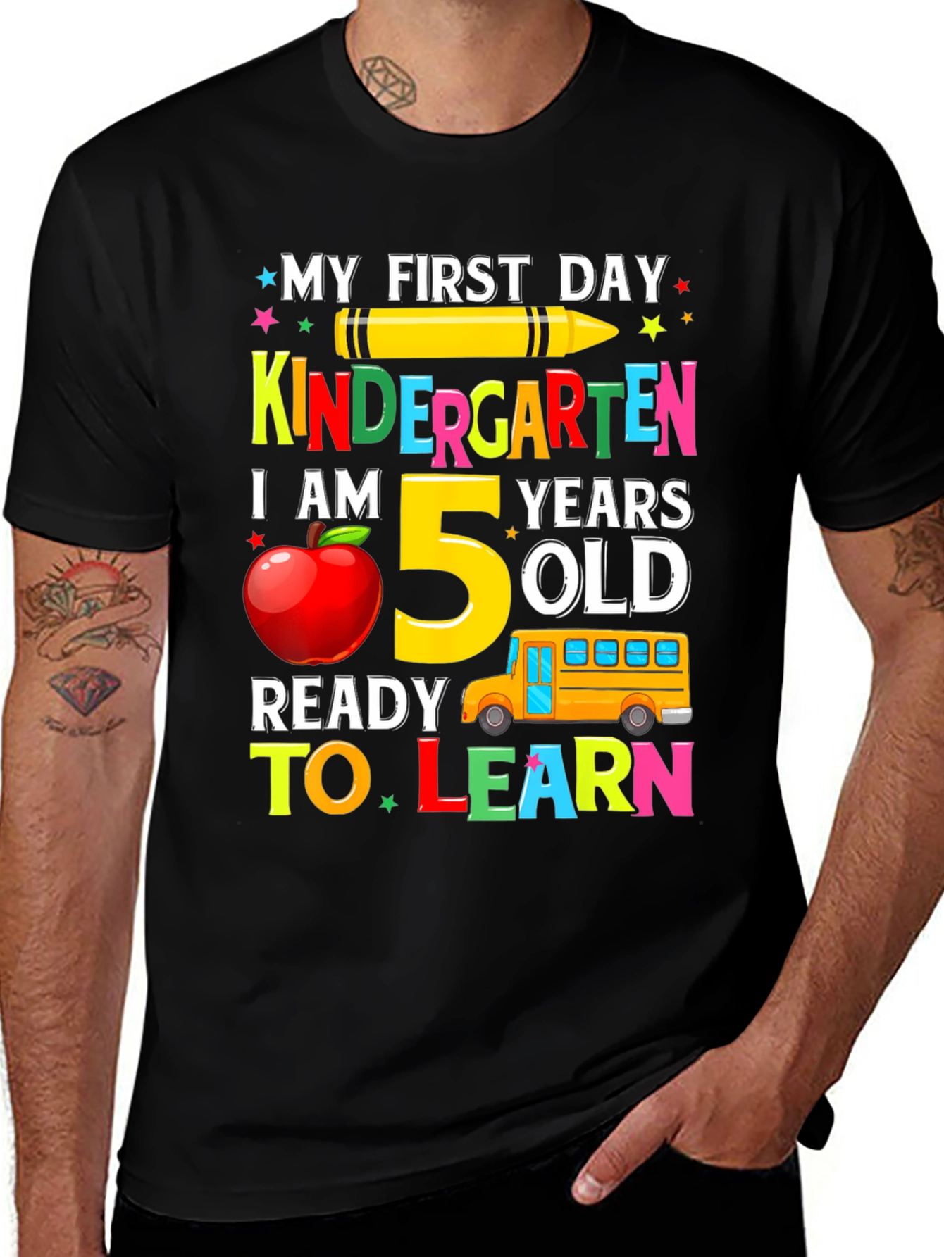 First Day of Kindergarten T-Shirt - 5 Years Old
