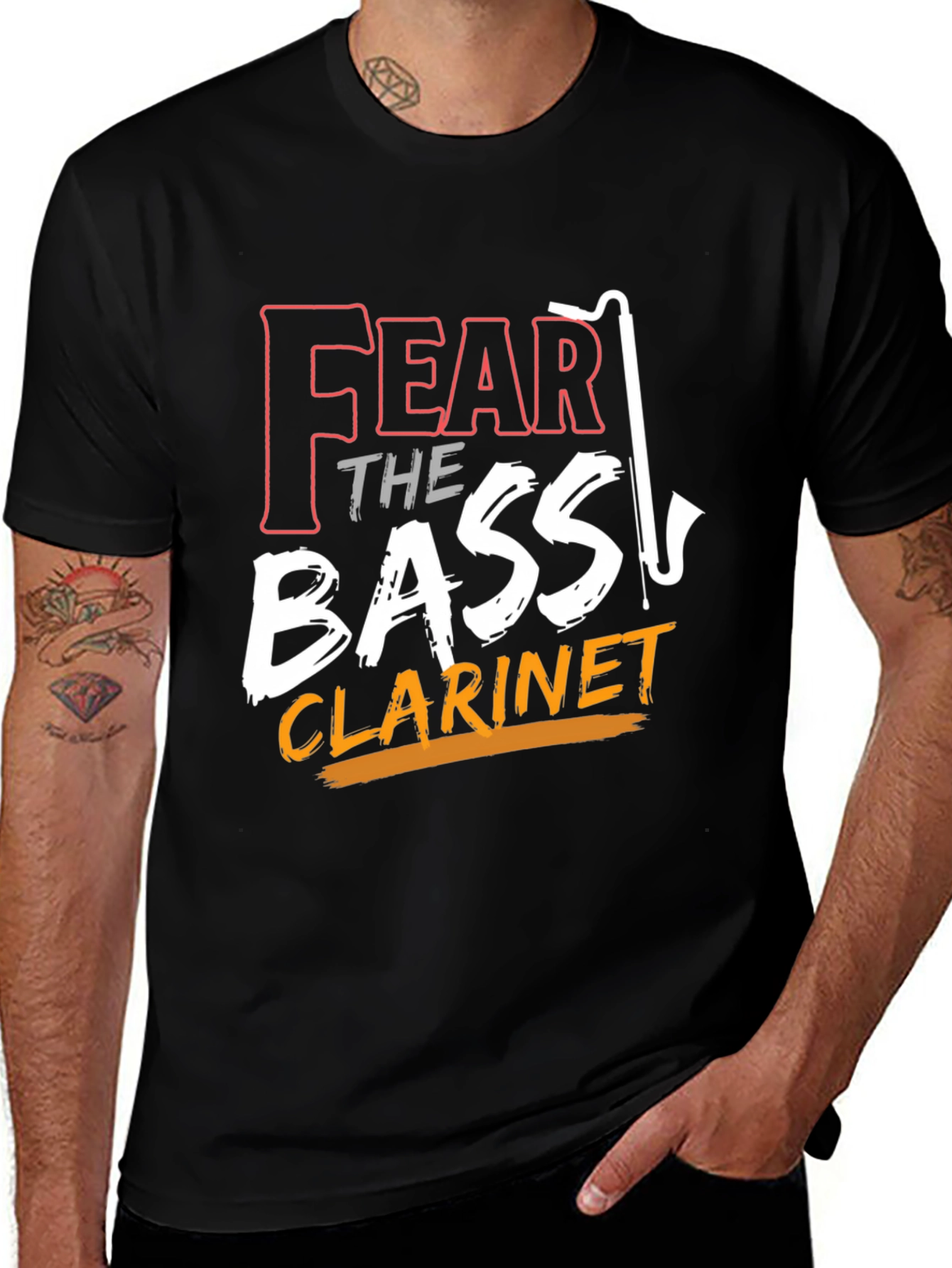 Variant 28 of Fear the Bass Clarinet Graphic T-Shirt