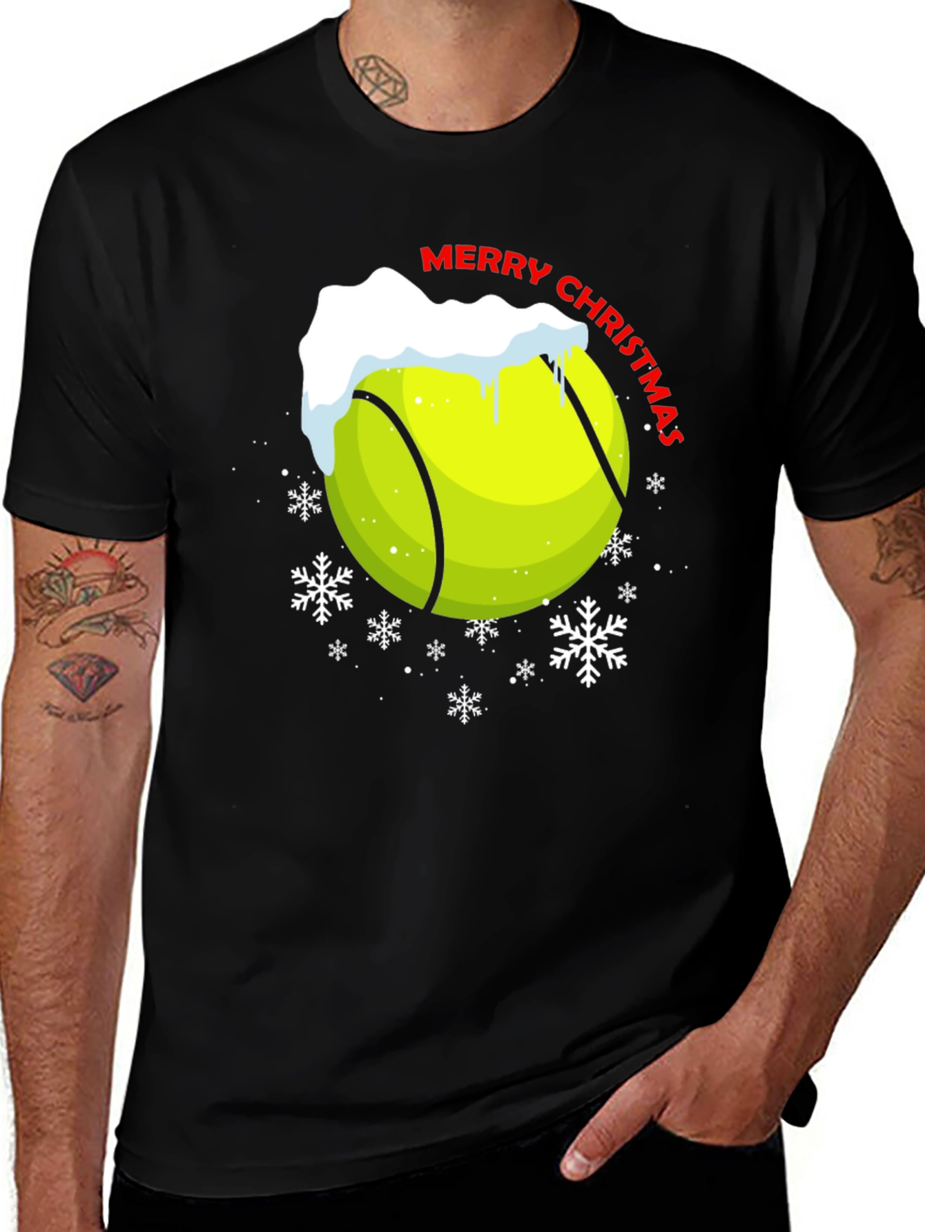 Variant 27 of Tennis Christmas T-Shirt