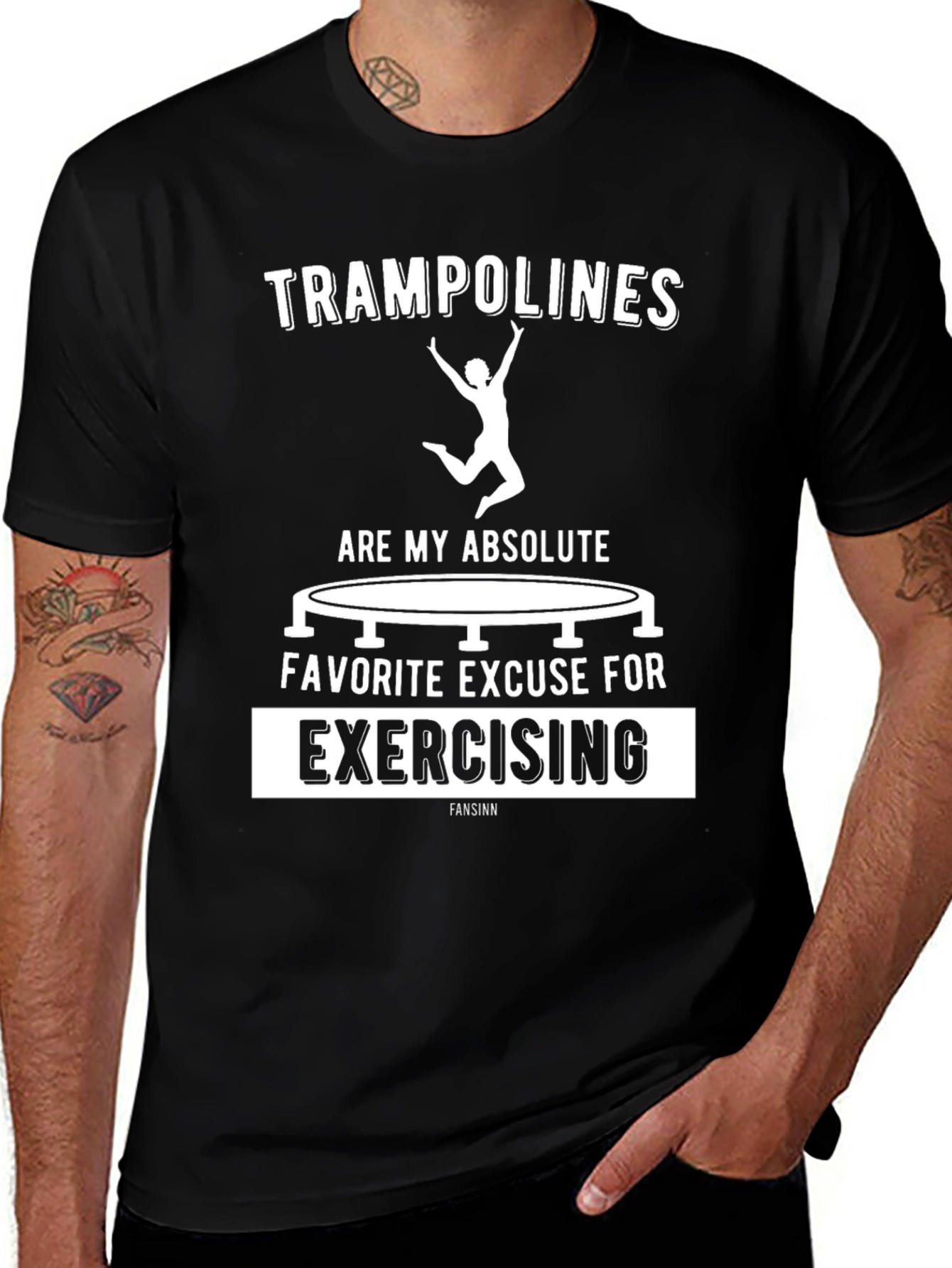 Variant 10 of Trampoline Exercise T-Shirt Funny Graphic Tee