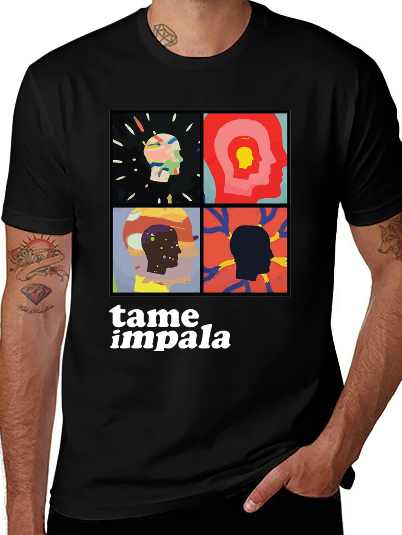 Variant 13 of Tame Impala Album Art Black T-Shirt